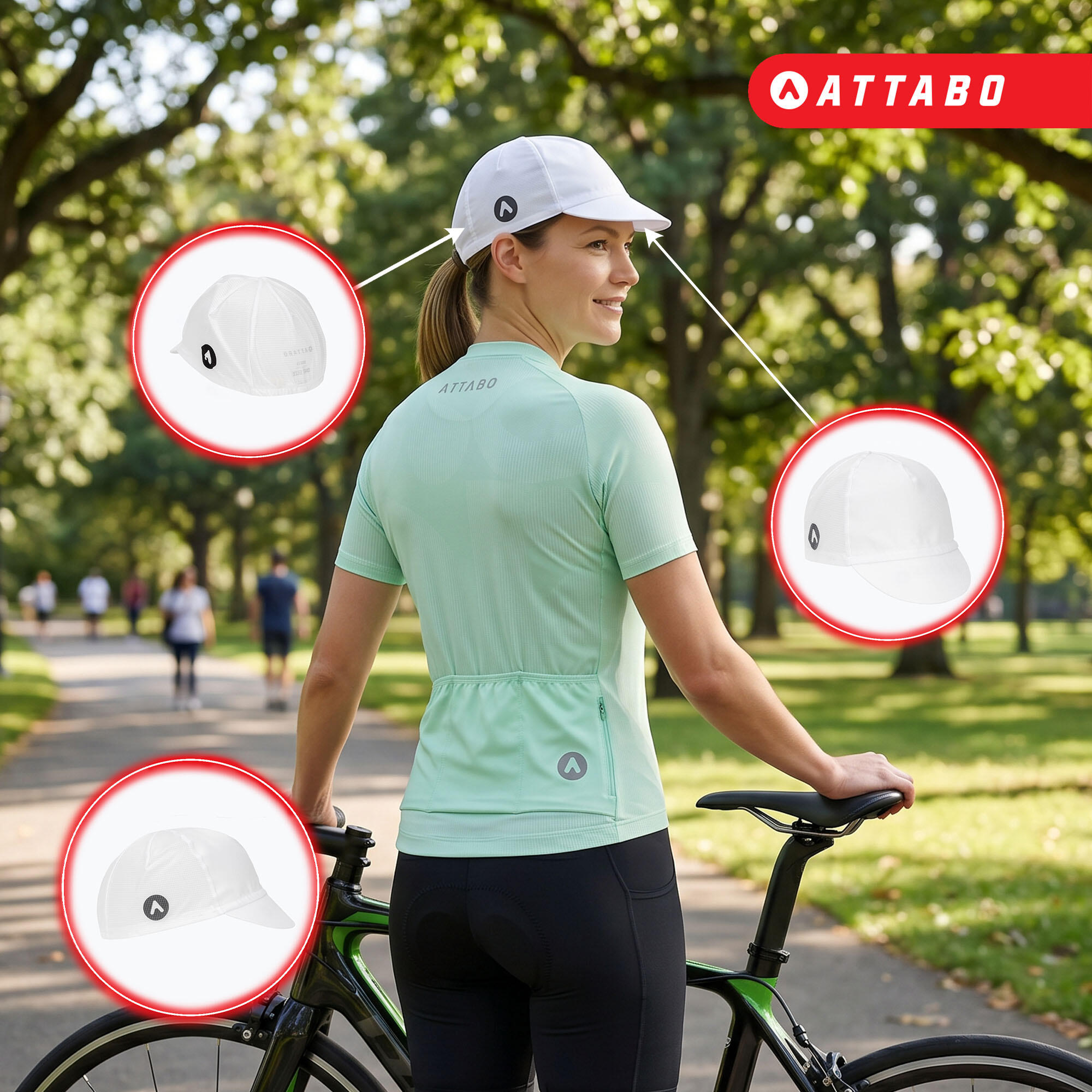 Cappellino con visiera ATTABO BREZE 3/7