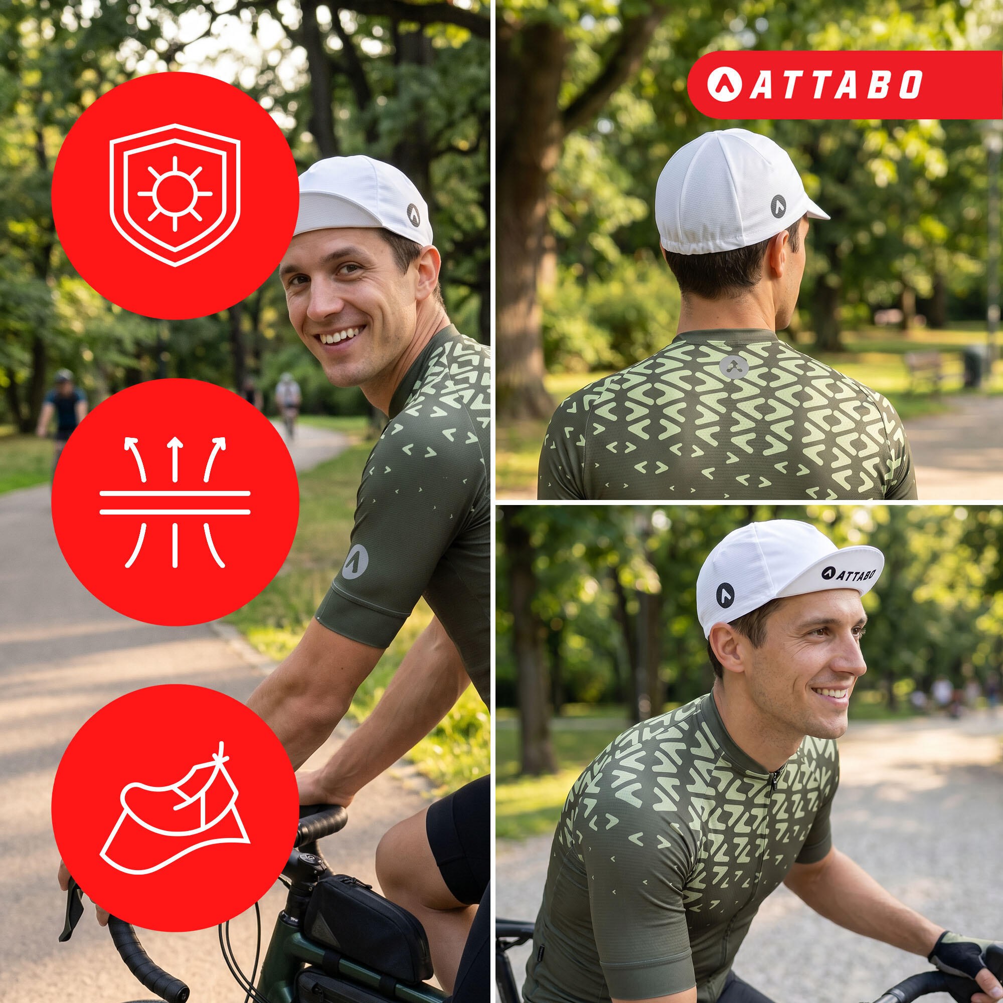Cappellino con visiera ATTABO BREZE 4/7