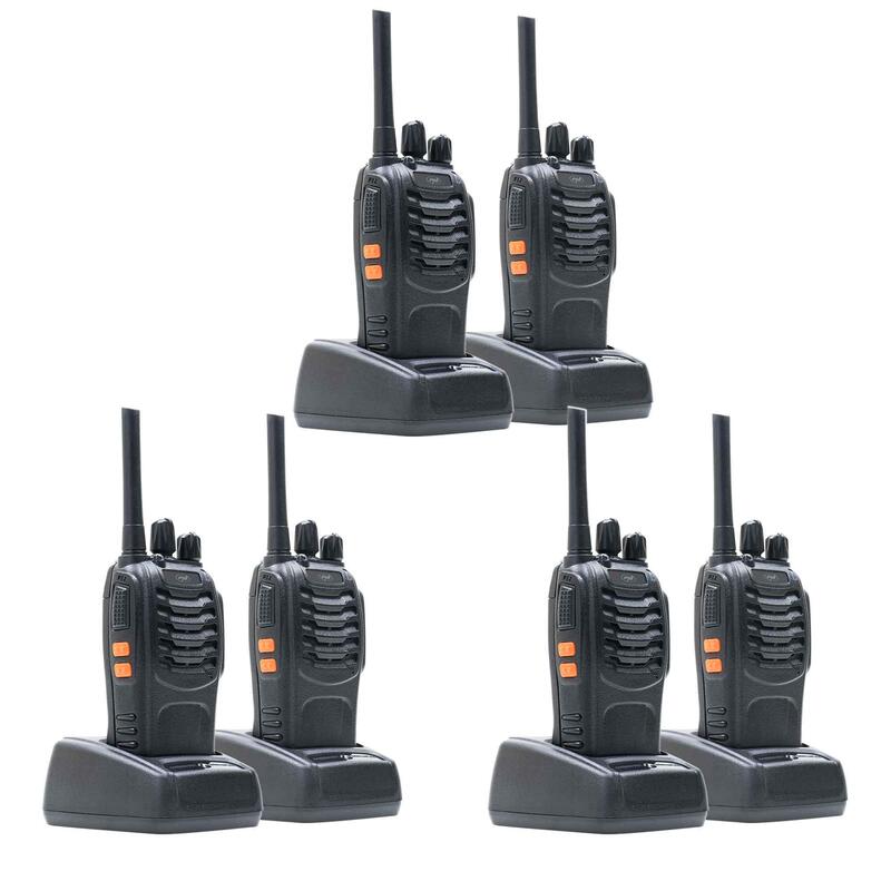 Pacote 6 PNI PMR R40 PRO Rádio, baterias, carregadores e fones de ouvido incluíd