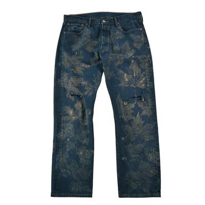 Tweedehands - heren upcycled levi's navy jeans - zeer goede staat