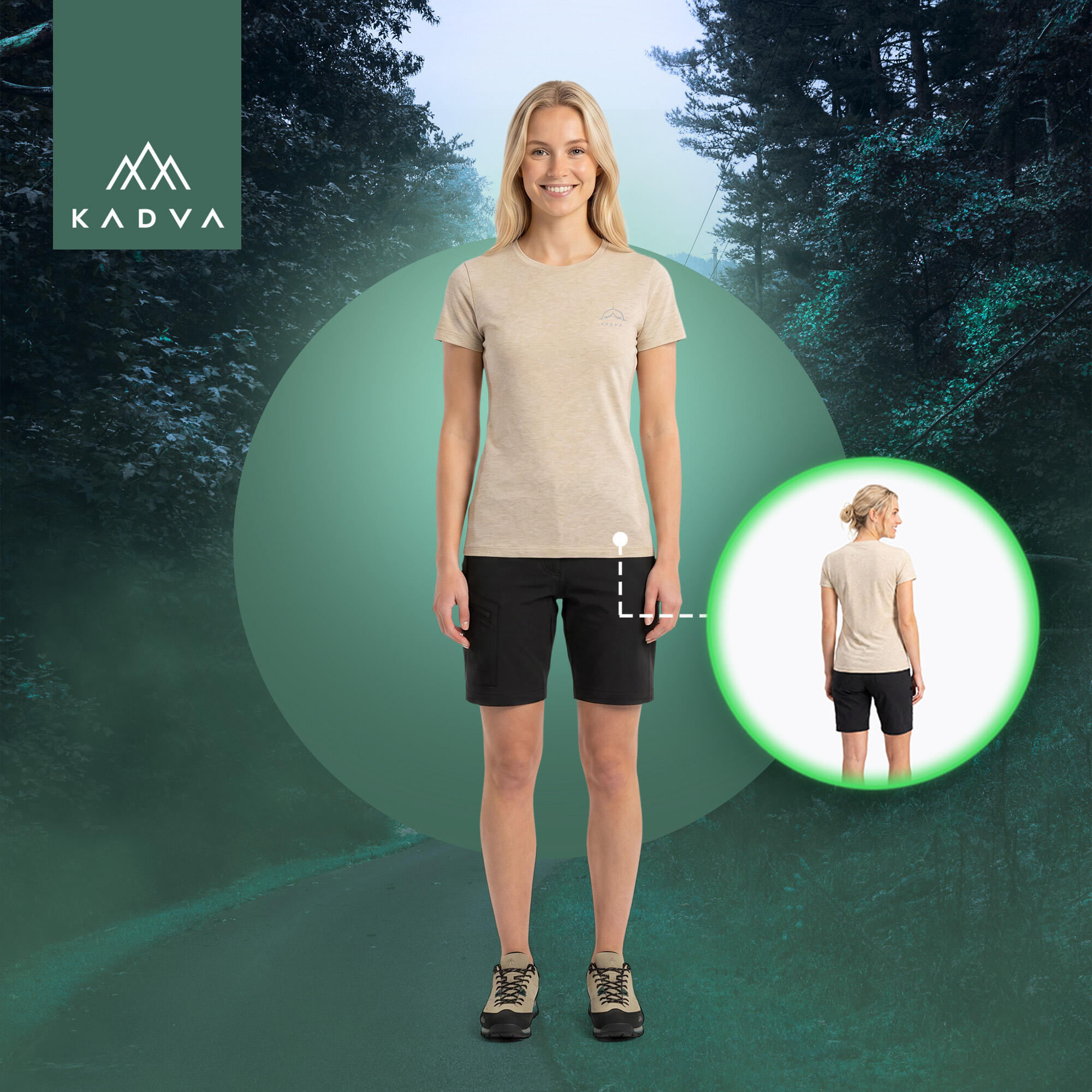 Camiseta de trekking para mujer KADVA Merivra 3/6