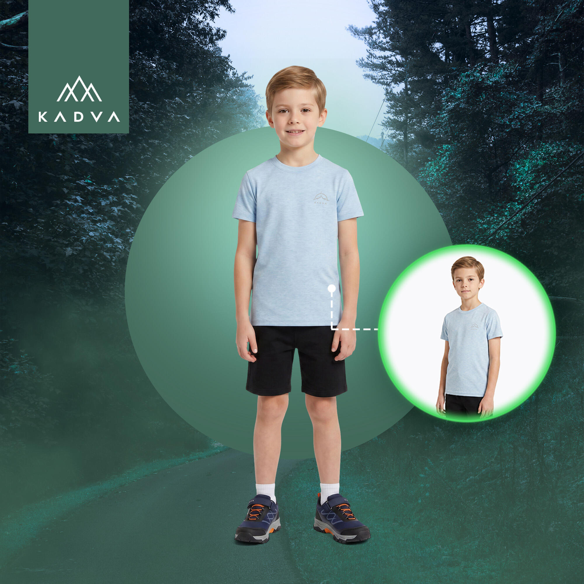 Camiseta de trekking infantil KADVA Merivra 3/7