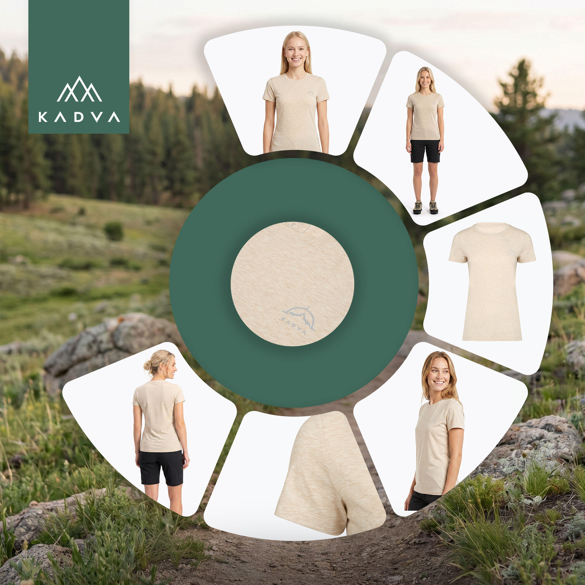 Dames trekking T-shirt KADVA Merivra 5/7
