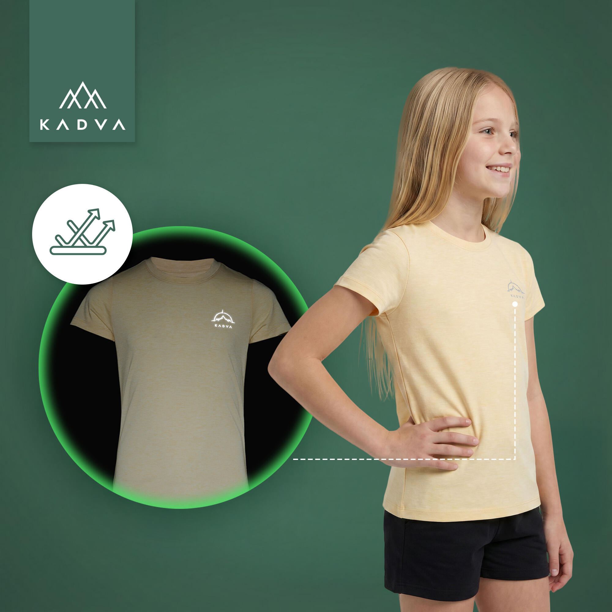 Camiseta de trekking infantil KADVA Merivra 7/7