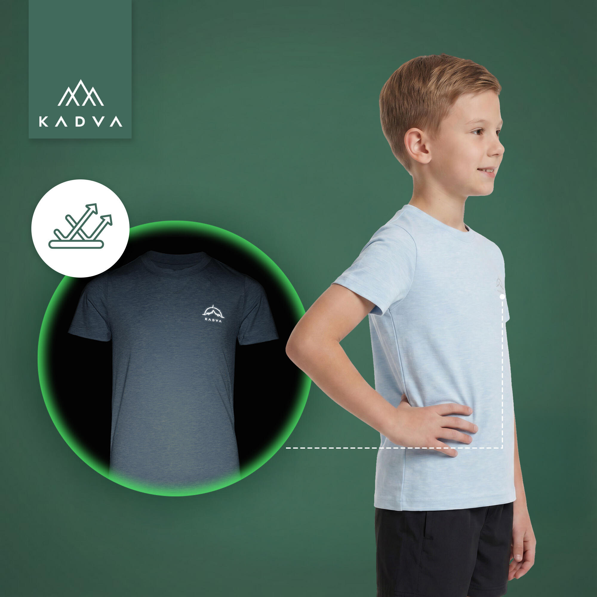 Camiseta de trekking infantil KADVA Merivra 7/7