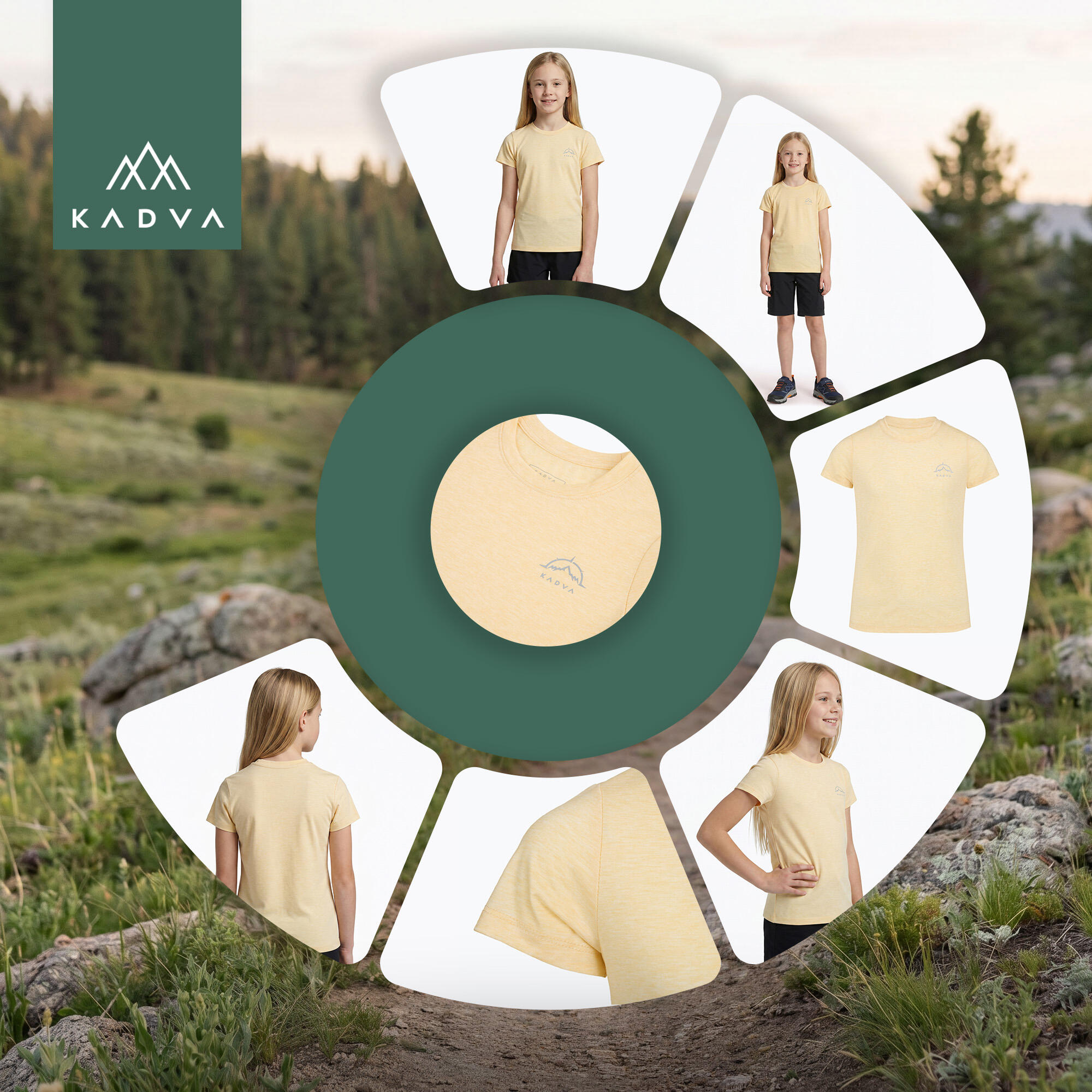 Camiseta de trekking infantil KADVA Merivra 5/7