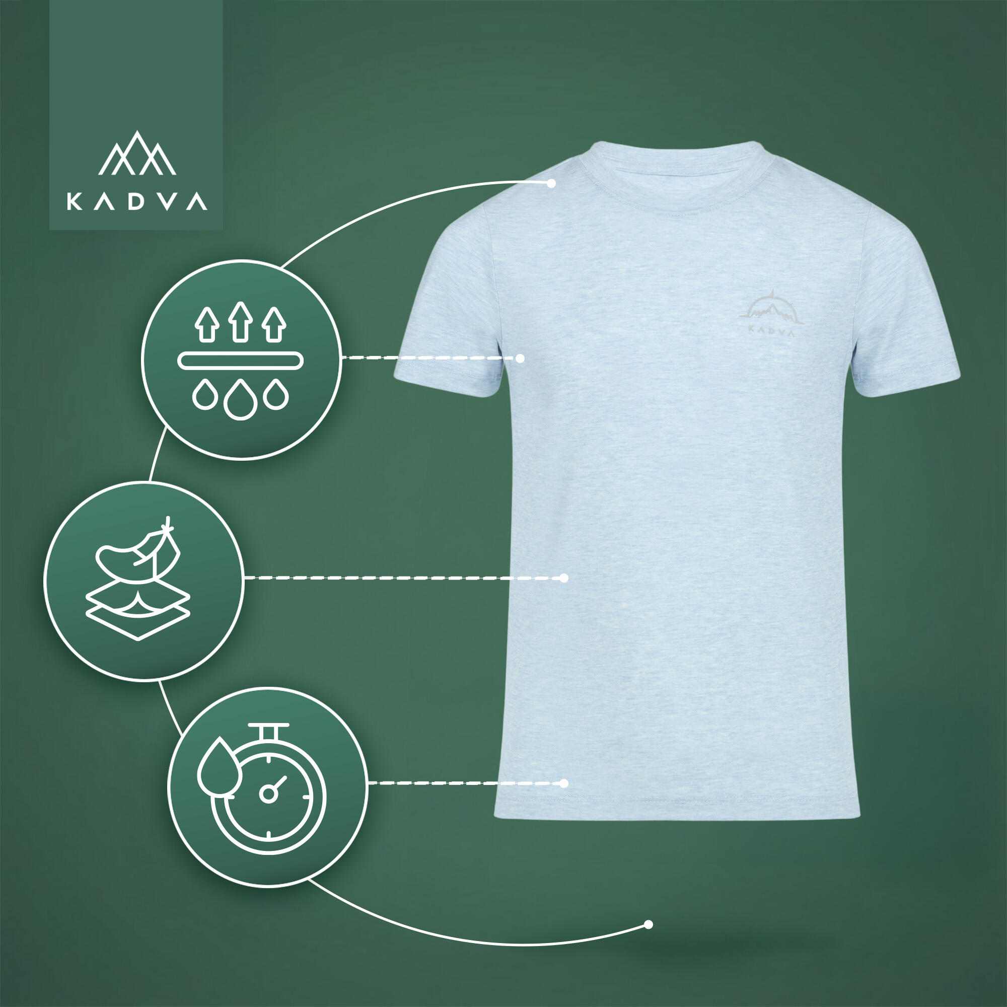 Camiseta de trekking infantil KADVA Merivra 6/7