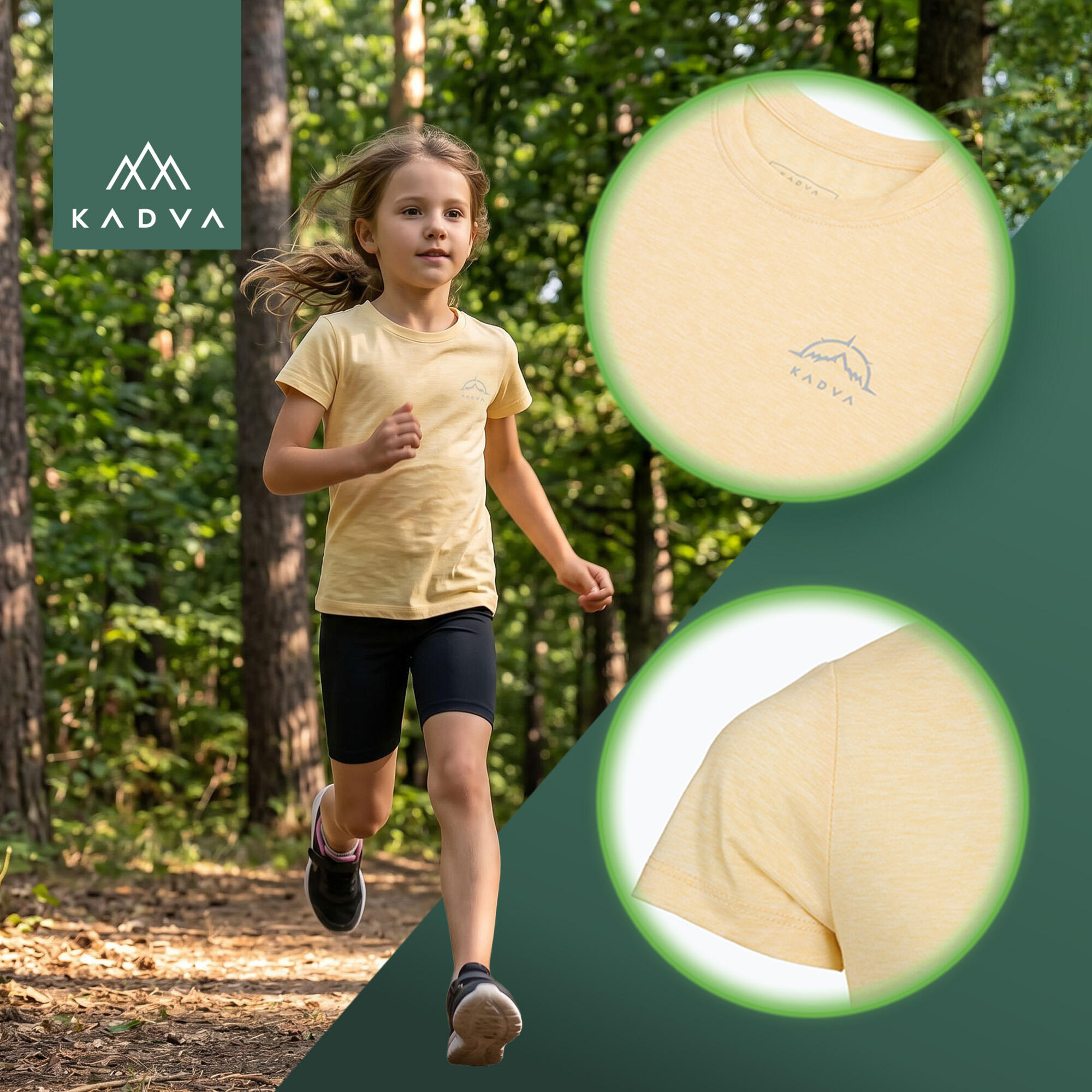 Camiseta de trekking infantil KADVA Merivra 4/7