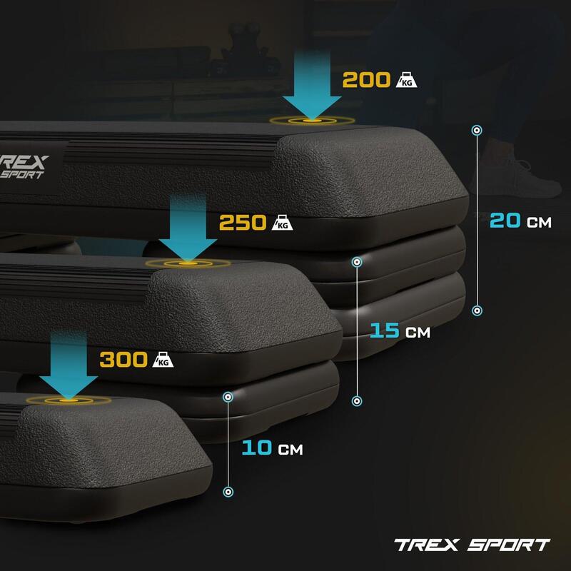 Step/stepper reglabil pentru aerobic și fitness Trex Sport max. 350kg