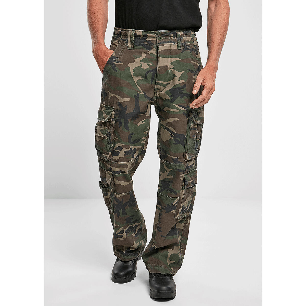 Brandit Pure Vintage Pants Herren (Woodland) Größe L 3/6