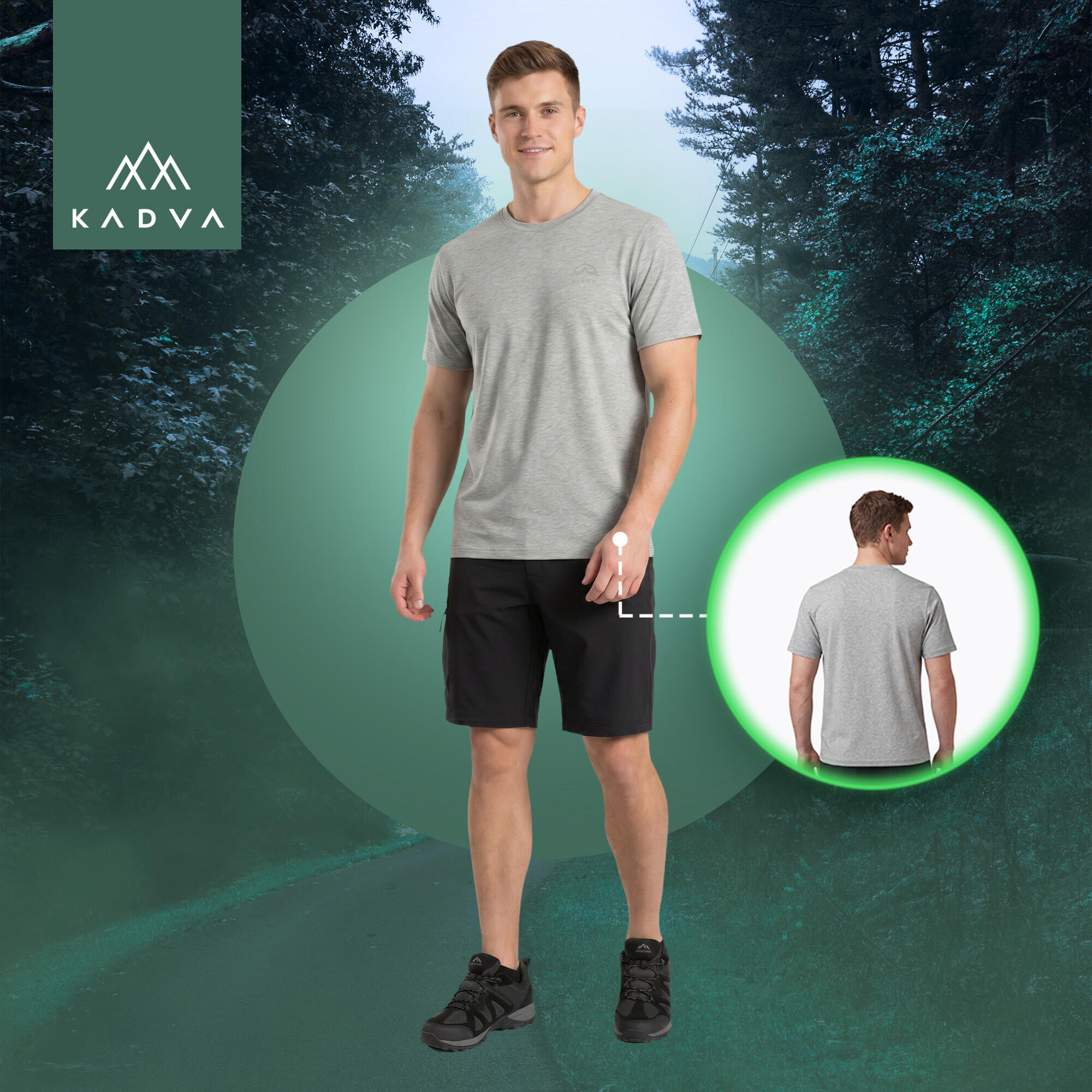 Camiseta de trekking para hombre KADVA Merivra 3/7
