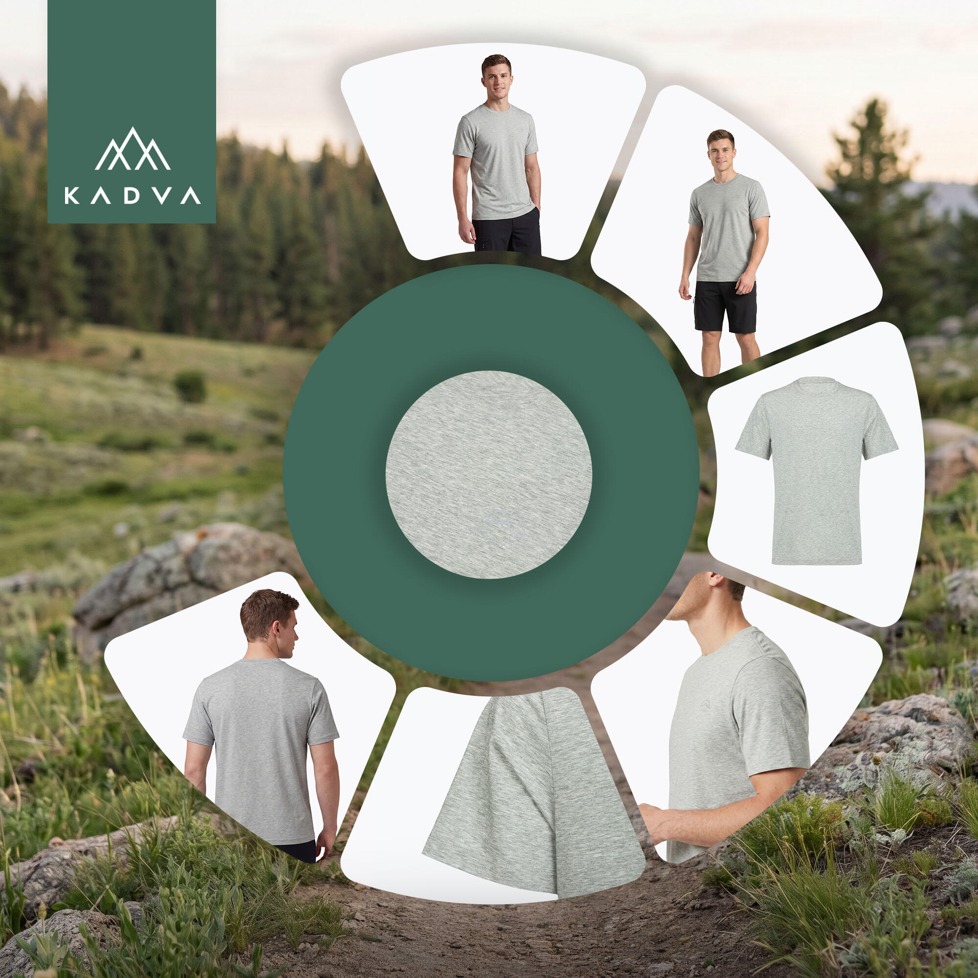 Camiseta de trekking para hombre KADVA Merivra 5/7