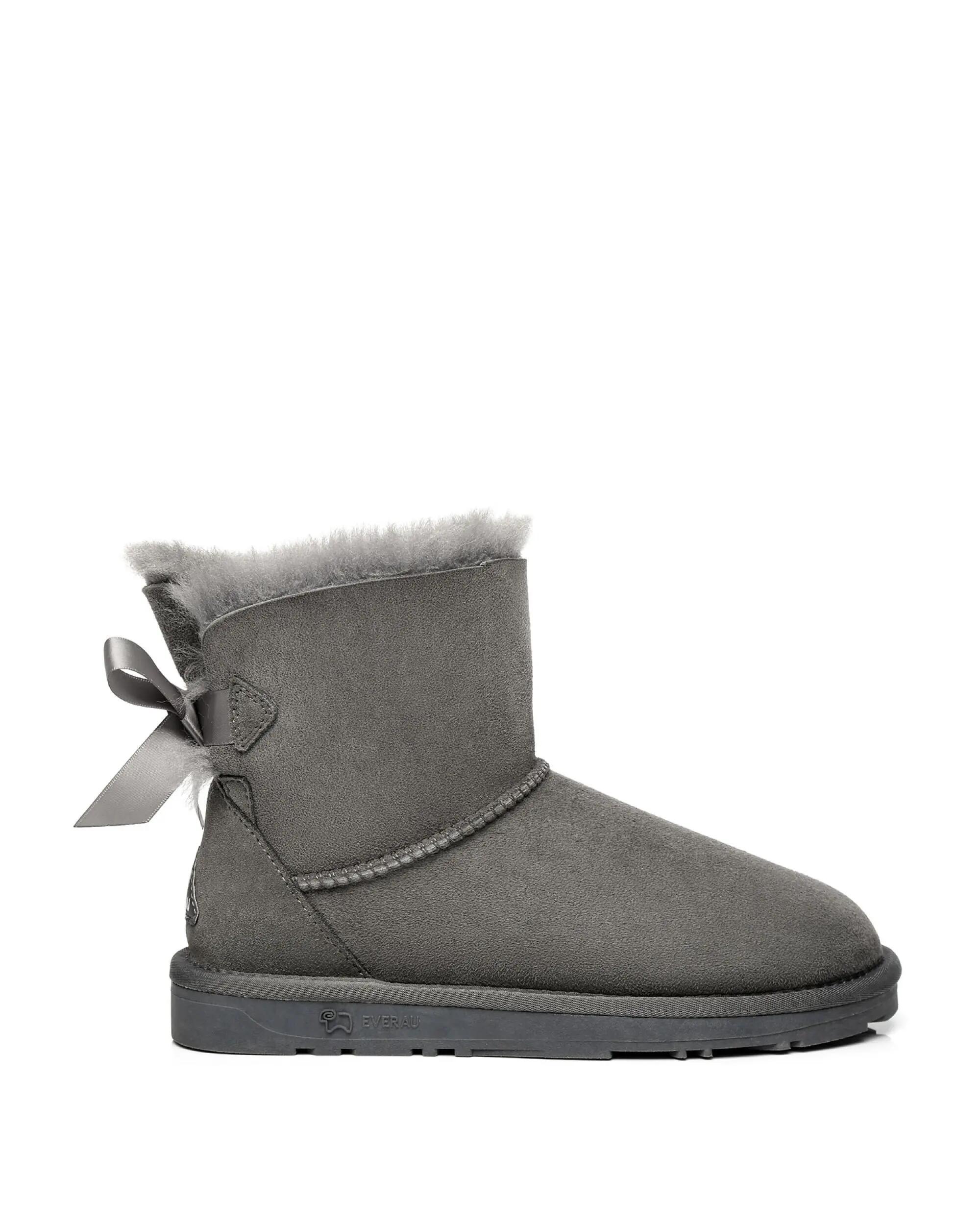 Everau Womens Mini Back Bow UGG Boots