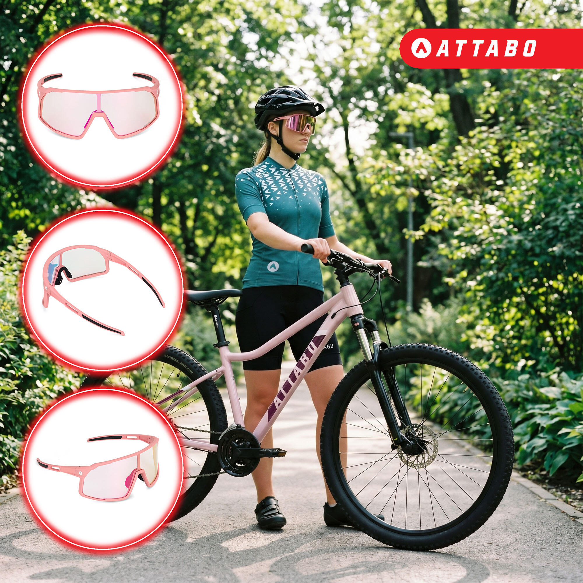 Occhiali da sole da ciclismo ATTABO Stilb 3/7
