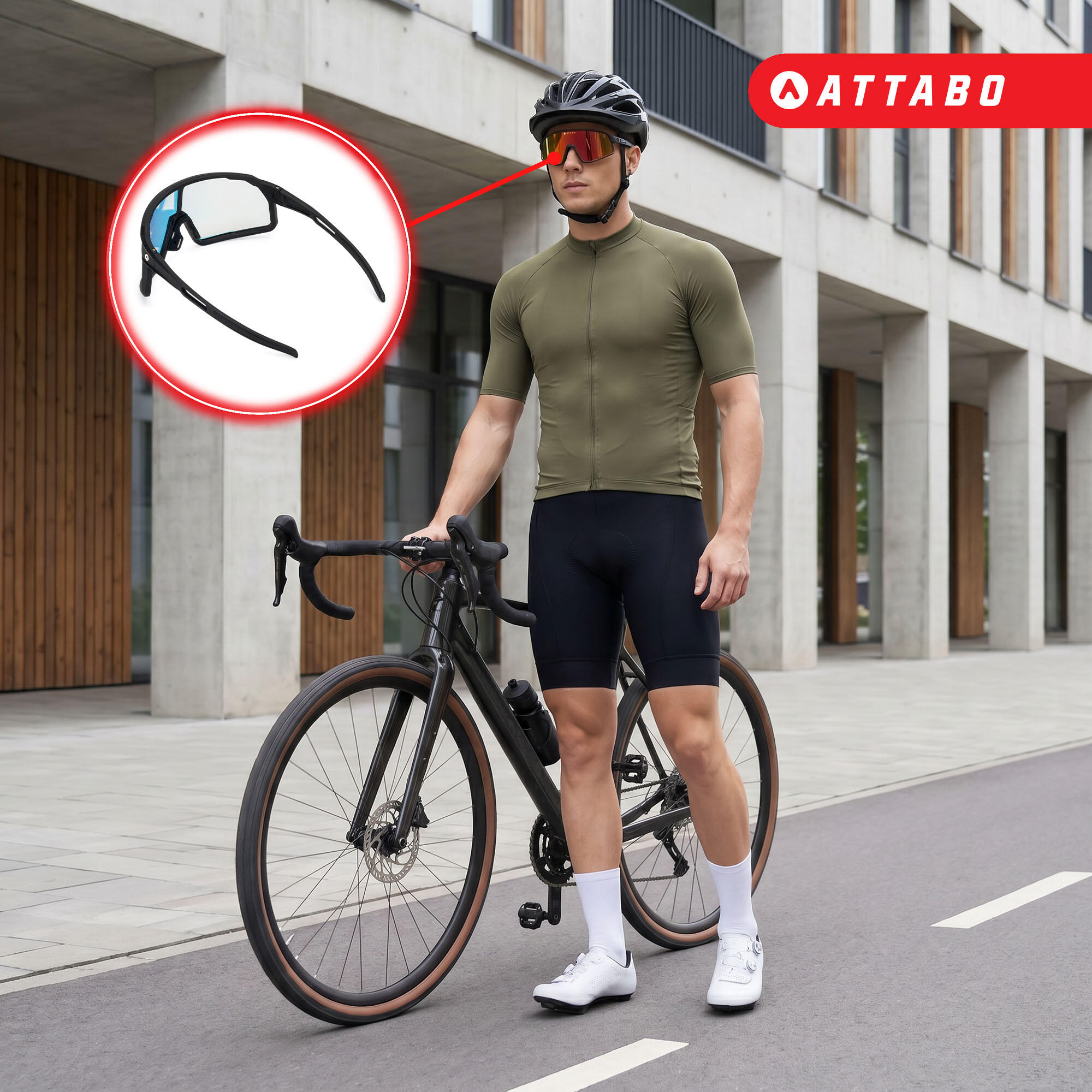 Occhiali da sole da ciclismo ATTABO Stilb 7/7
