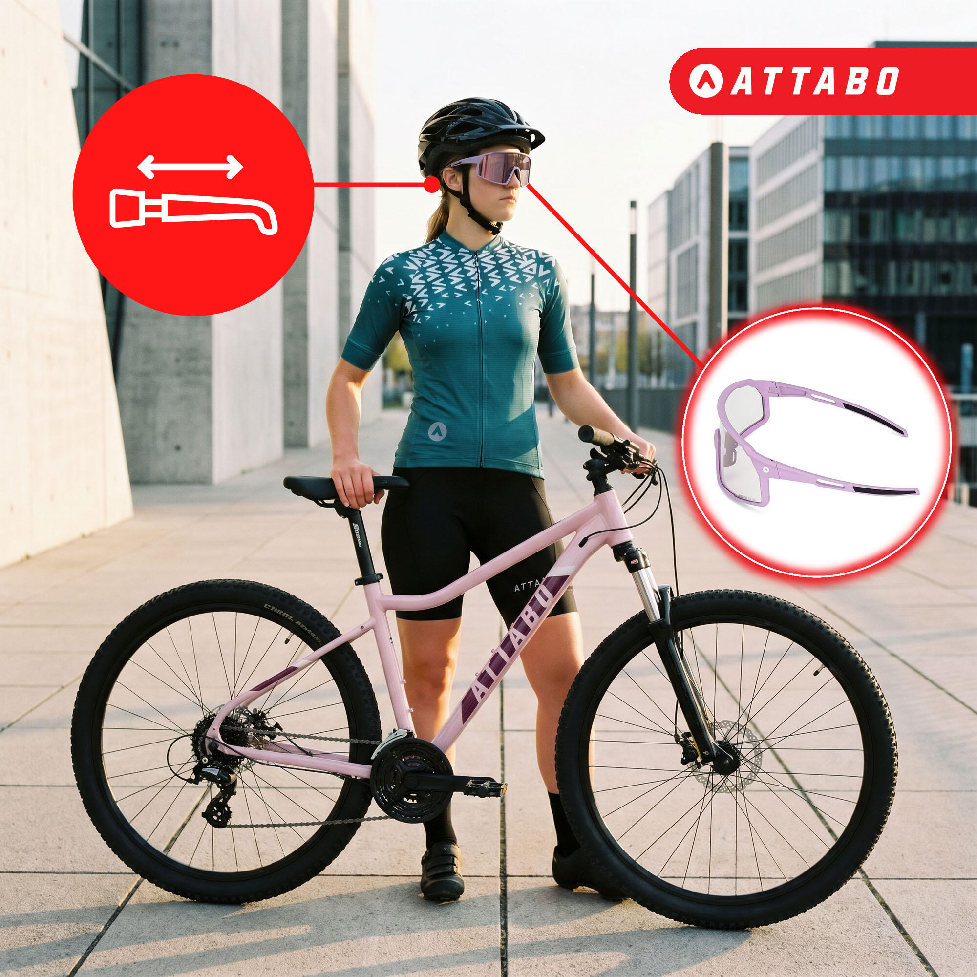 Okulary rowerowe przeciwsłoneczne ATTABO Stilb 6/7