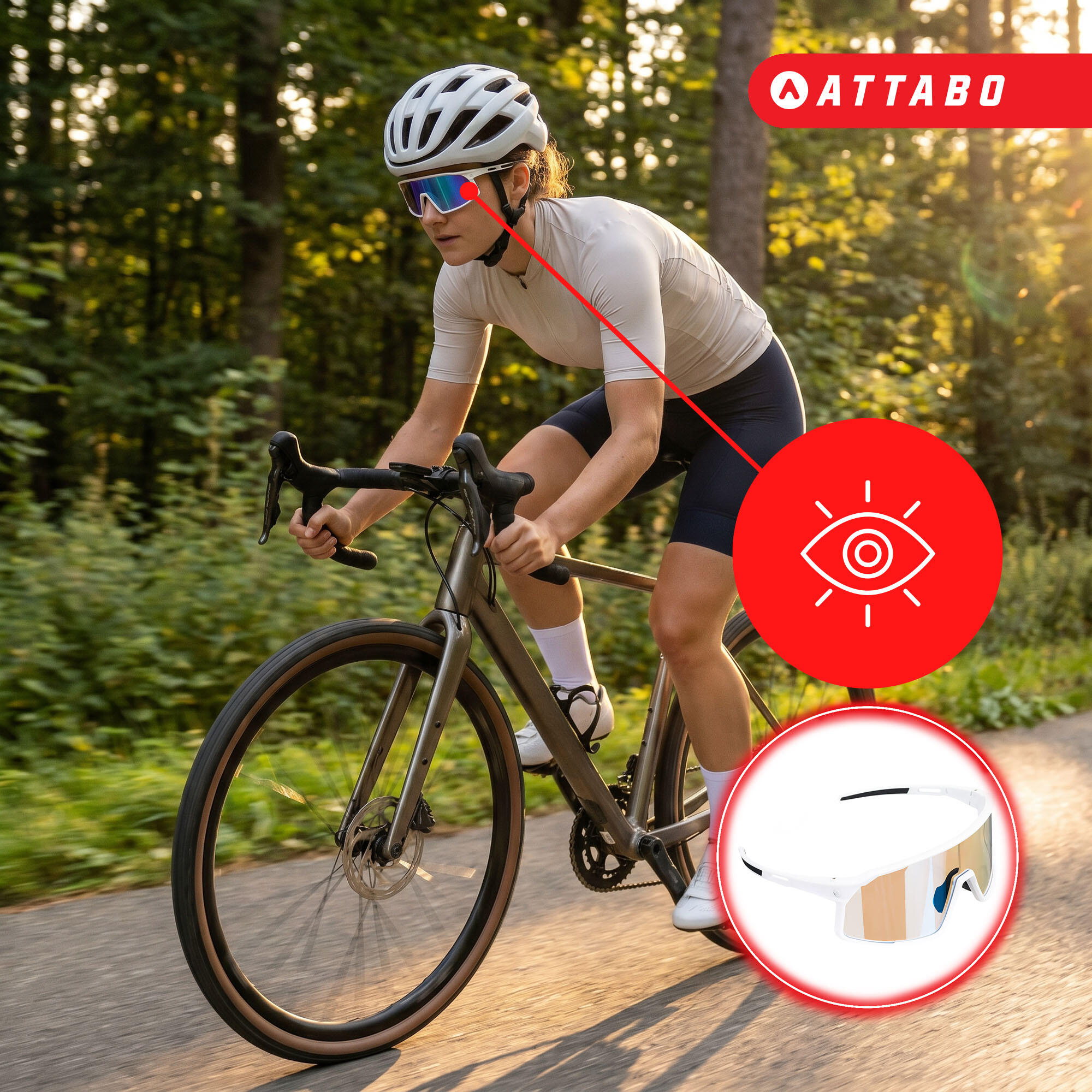 Occhiali da sole da ciclismo ATTABO Stilb 5/7
