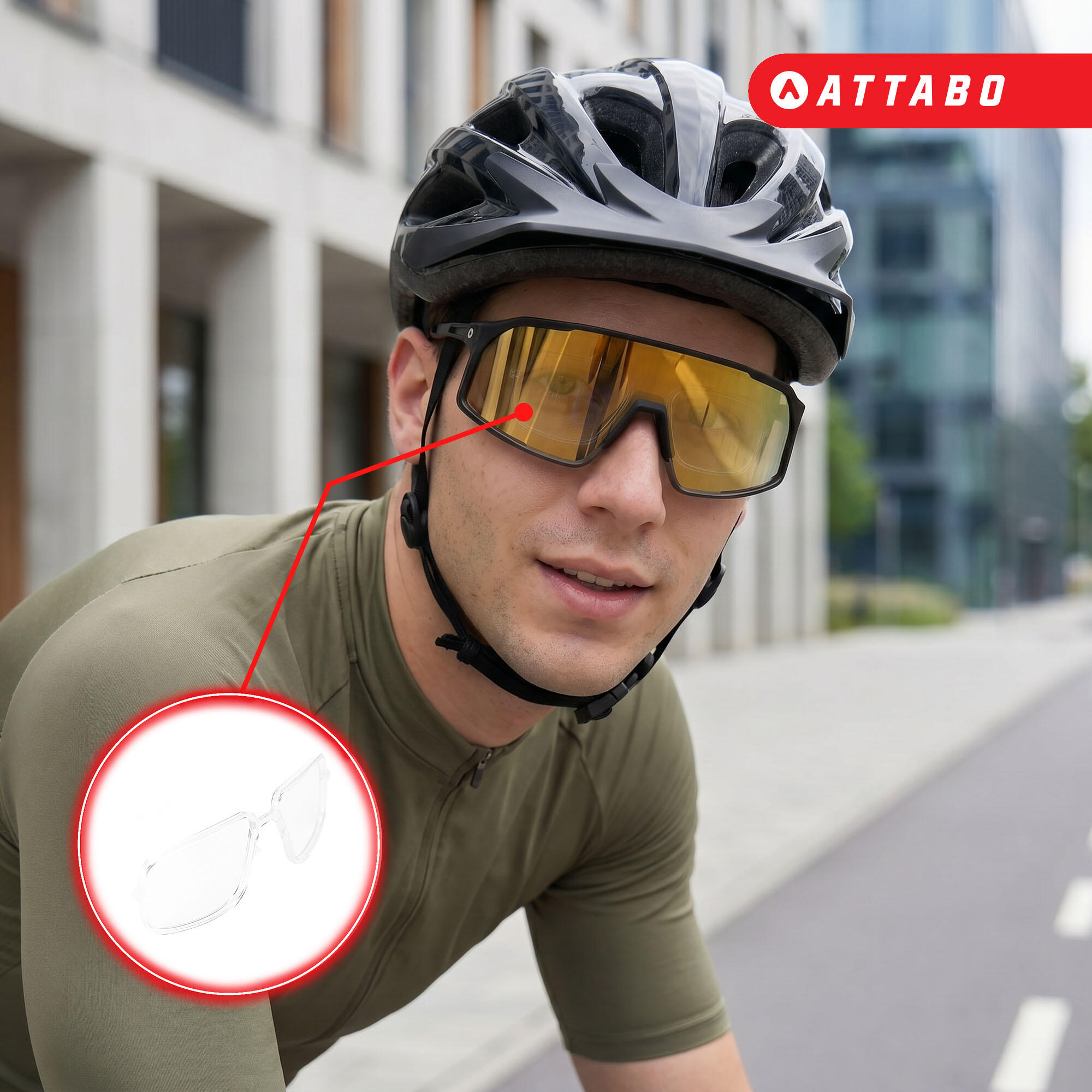 Occhiali da sole da ciclismo ATTABO Stilb 4/7