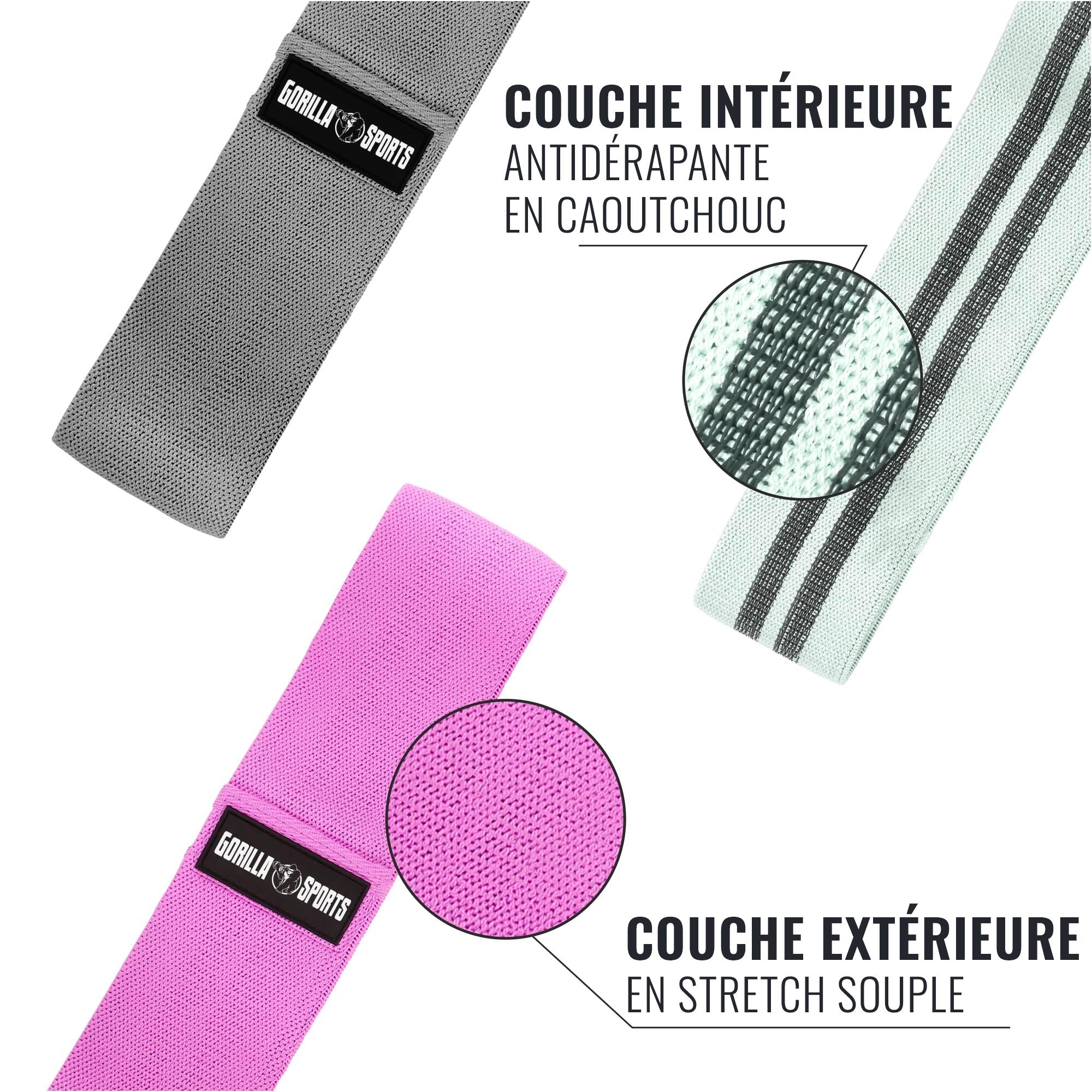 PACK DE BANDE DE RÉSISTANCE ÉLASTIQUES | SQUATS ET SAUT | 3 TAILLES 5/7