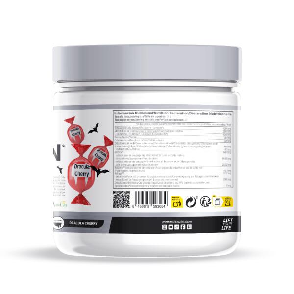Kongestion preworkout - 320g Drácula Cherry da Masmusculo Supplements 3/5
