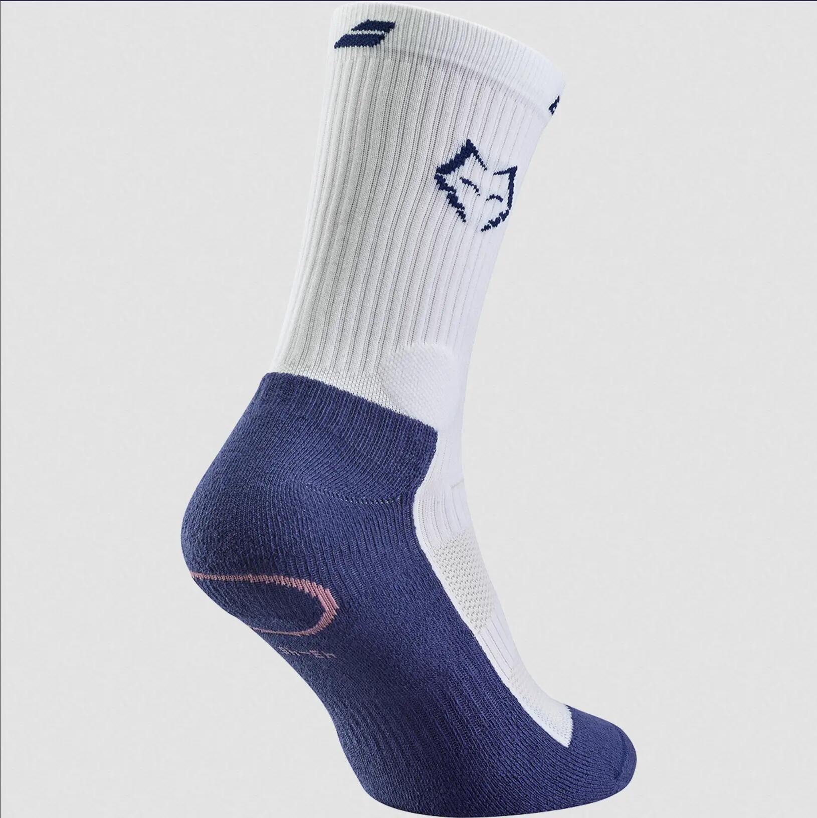 BABOLAT Wadenhohe Socken Lebron Weiß/Estate Blau (1x) 2/2