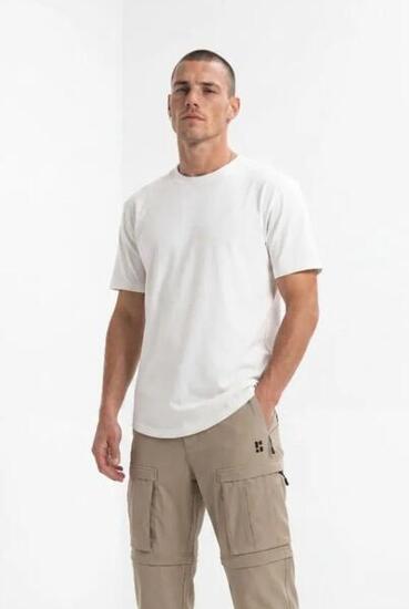 Poederbaas t-shirt outdoor homme en laine mérinos SOLX Off White
