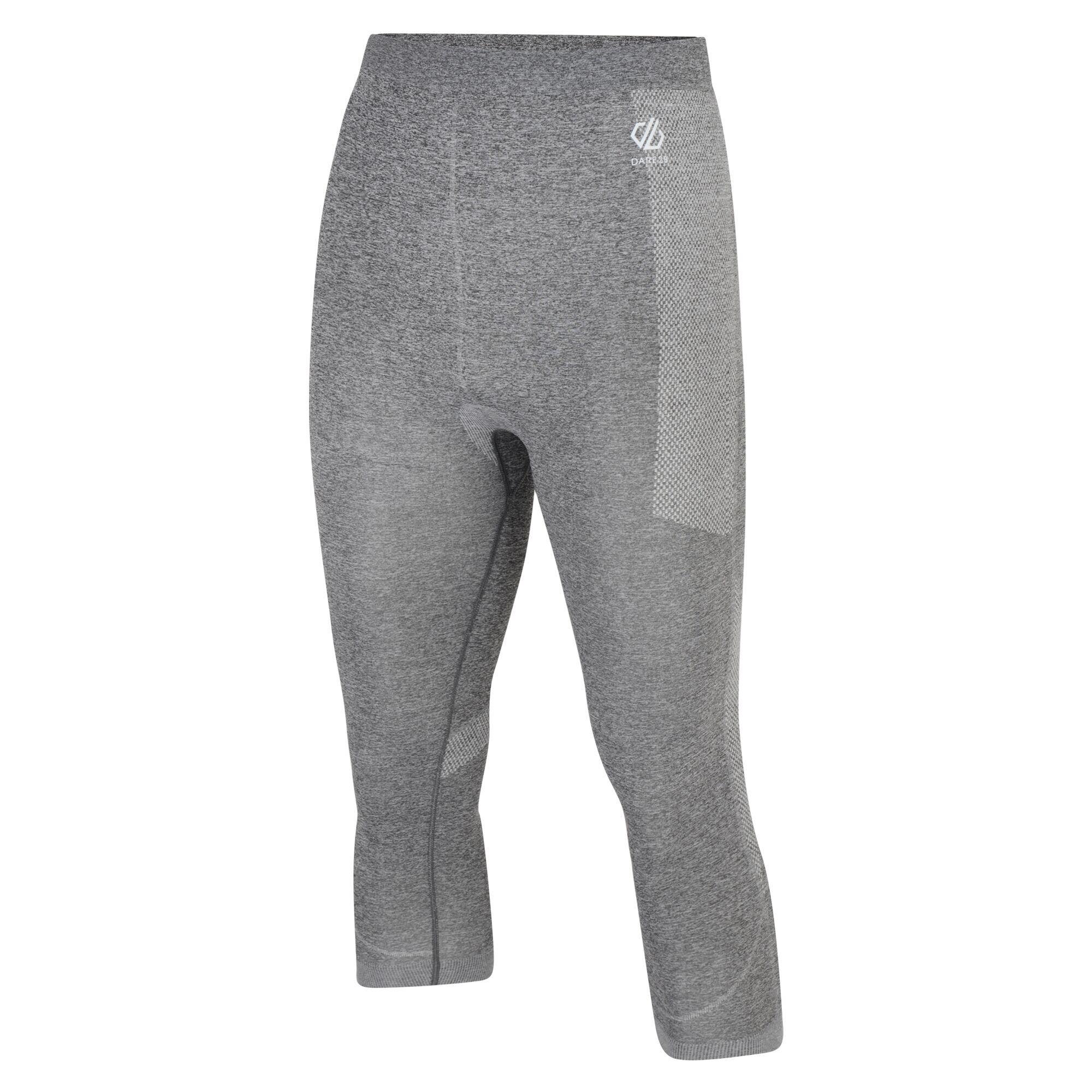 Mens In The Zone 3/4 Base Layer Leggings (Charcoal Grey Marl) 2/5