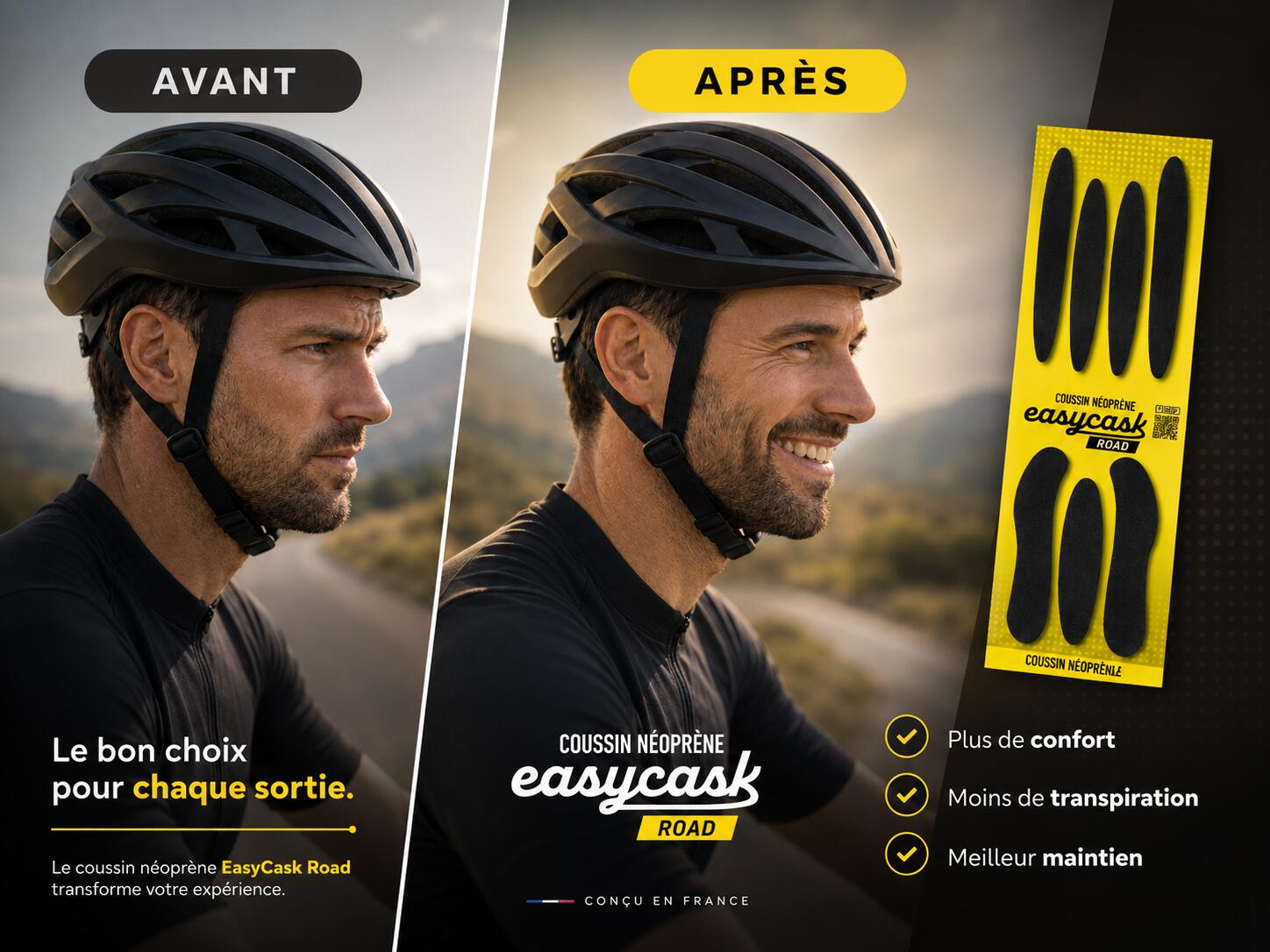 Mousse casque vélo confort respirant universelle – EASYCASK ROAD 2/7