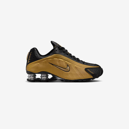 Damskie buty sportowe NIKE SHOX R4 Black / Metallic Gold / Metallic Silver