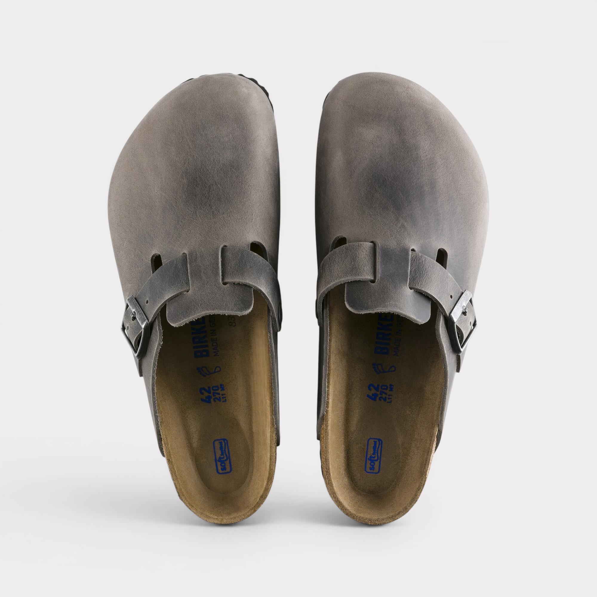 Birkenstock Boston Soft Footbed Oiled Leather - Iron Grey 5/5