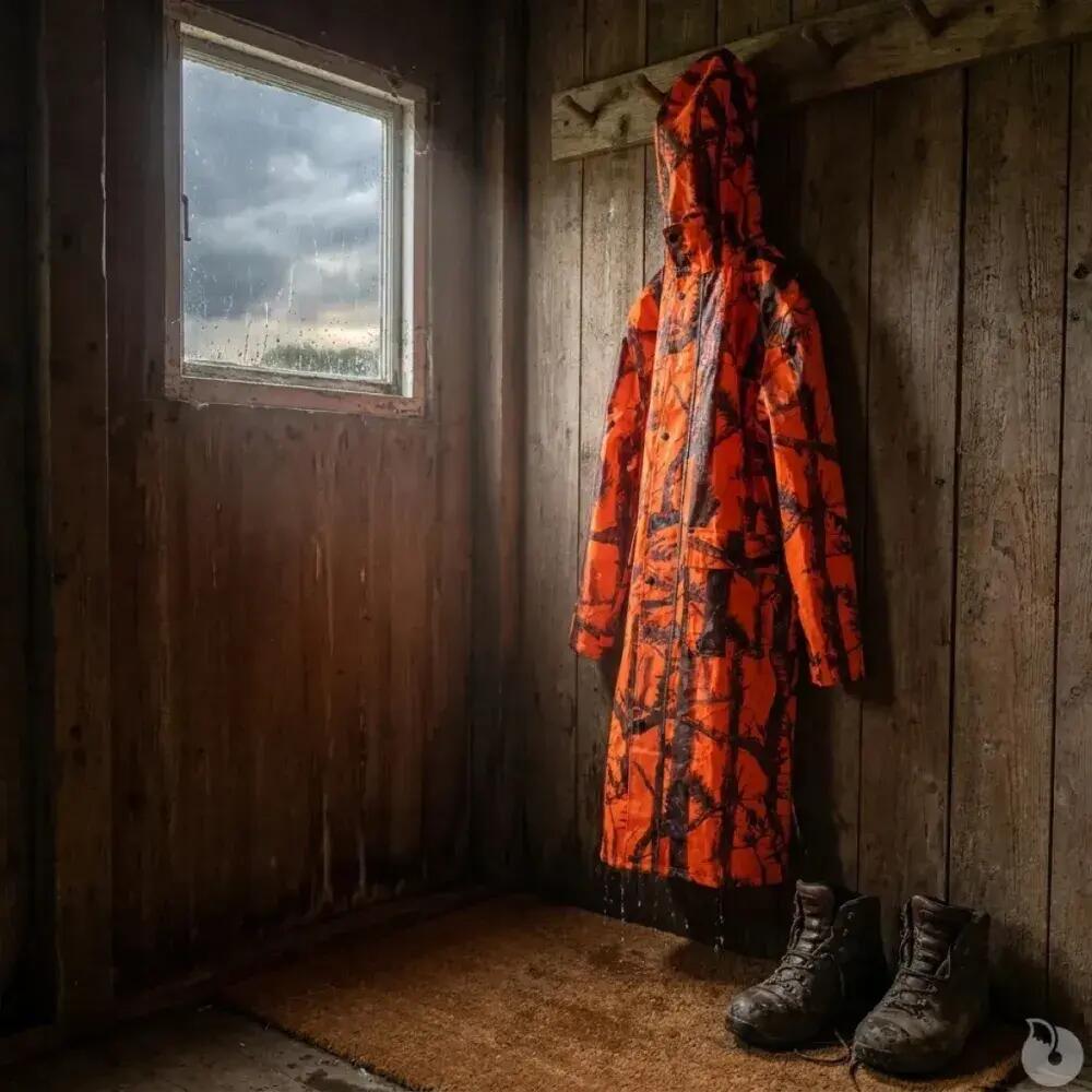 Manteau imperméable long polyuréthane orange camo blaze M à 4XL 4/5