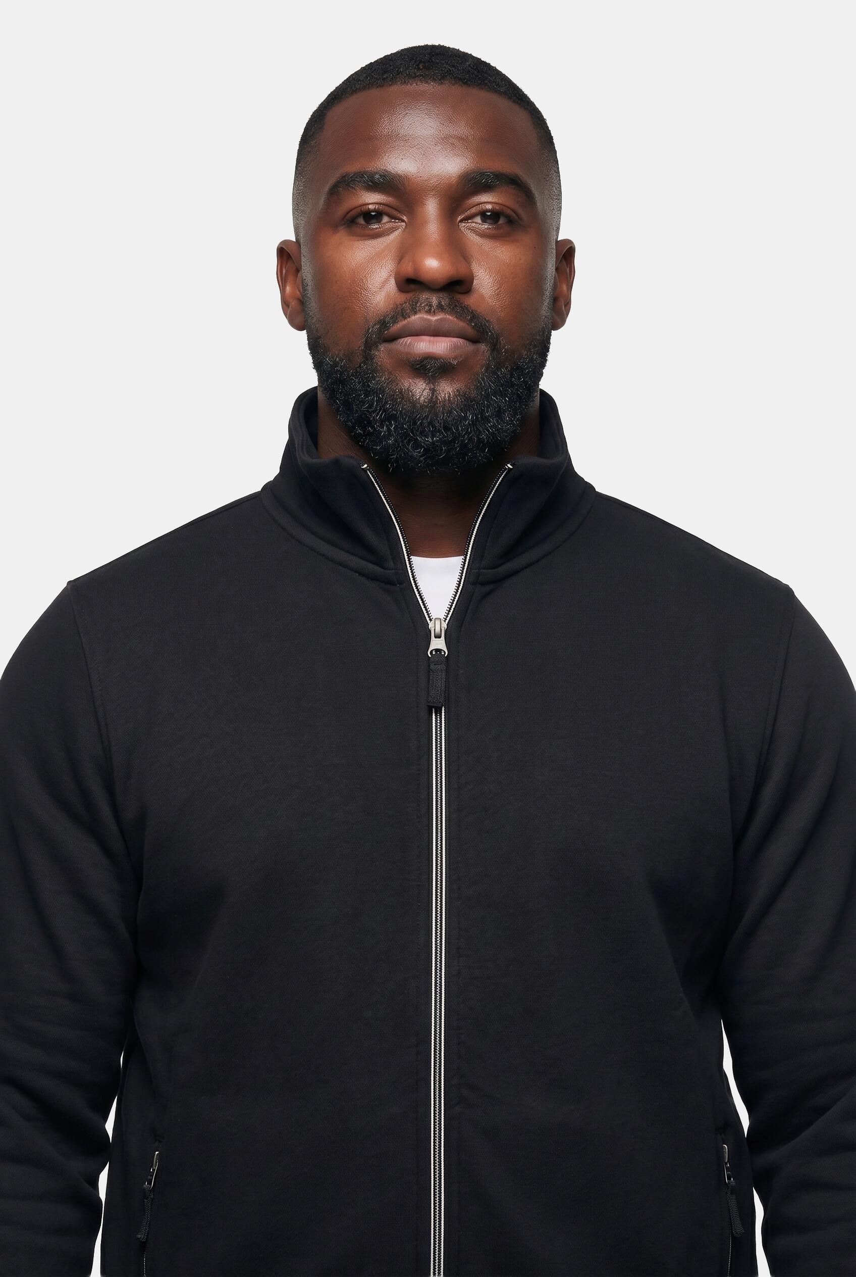 Herren Sweatjacke Fitness Stehkragen Zipper 5/7