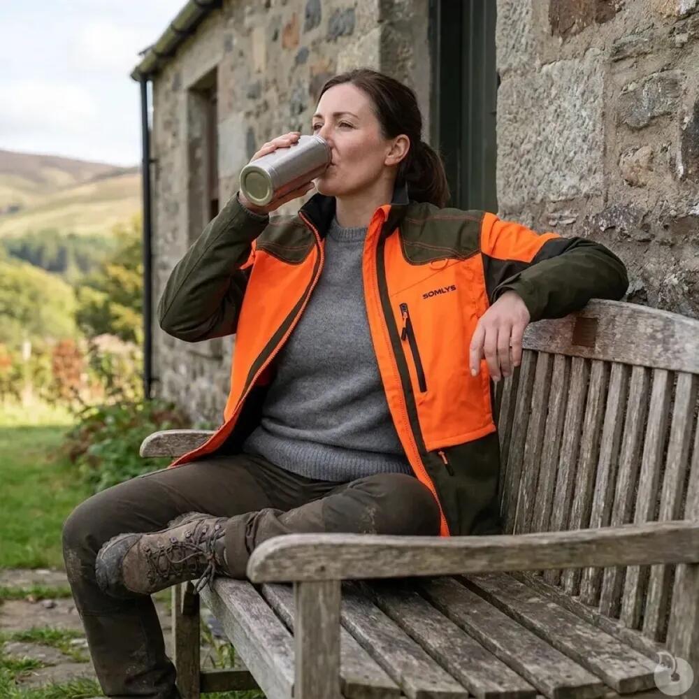 Veste Light Traque Orange Somlys - Chasse Légère Haute Visibilité 4/5