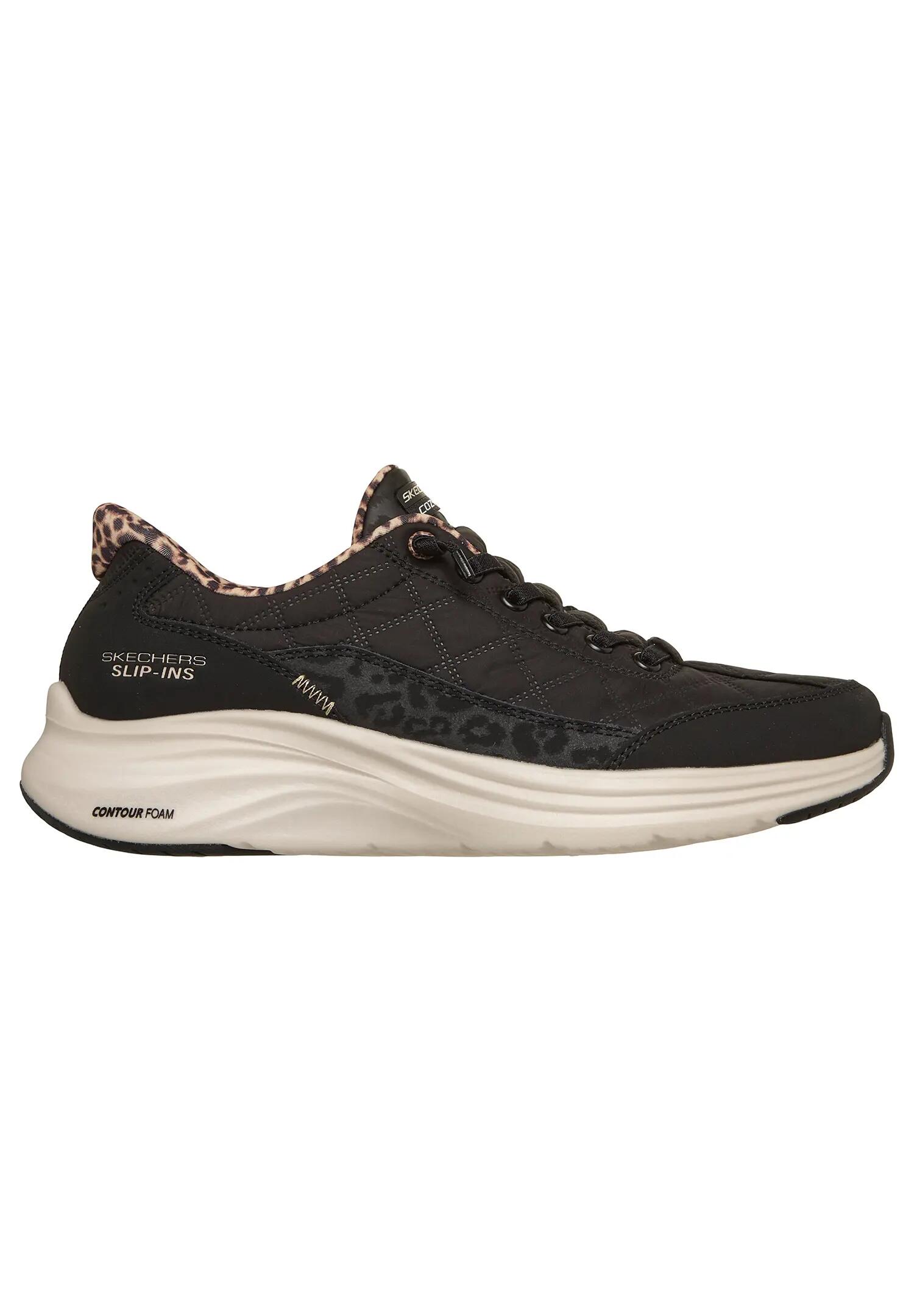 Skechers Damen Slip-ins Contour Foam Cozy Fit Leopard Dream 150419 BLK 4/15