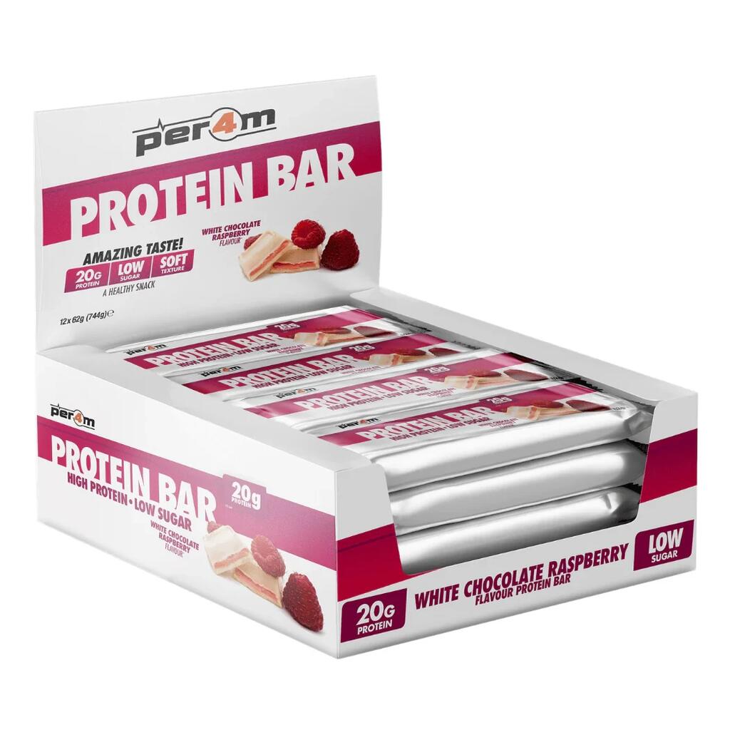 Per4m Protein Bar 62g x12 White Chocolate Raspberry