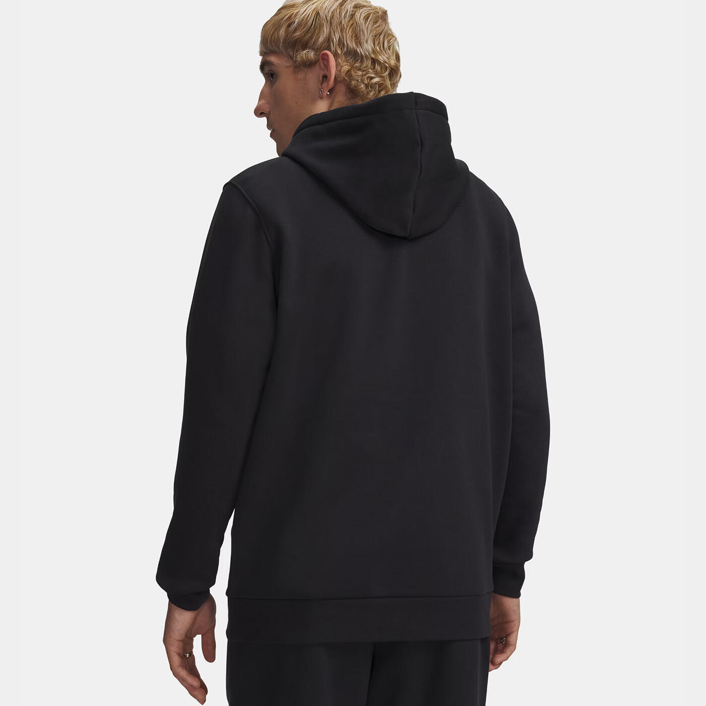 Felpa con cappuccio UA Icon Fleece nera da uomo 2/6