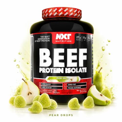 NXT Nutrition Beef Protein Isolate 1800g pear drops