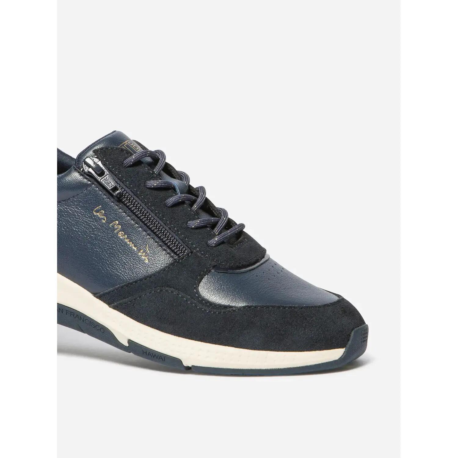 Chaussures de running Femme JAZAZIP Bleu - Cuir, zip et lacets 5/5