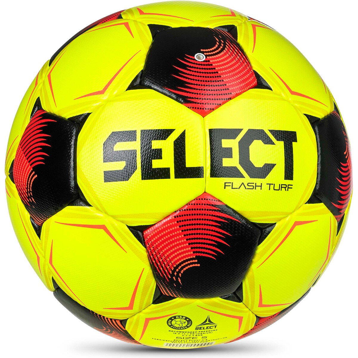 Select Flash Turf V26 Kunstrasenball - Gelb/Rot, Größe 4 & 5 2/4