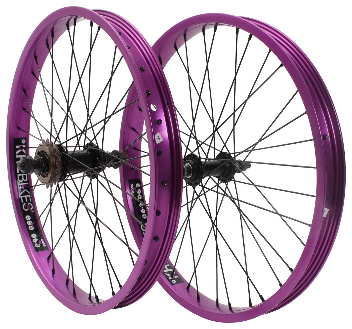 Zestaw kół BMX KHE PRISM 20 cali fioletowy 7/7