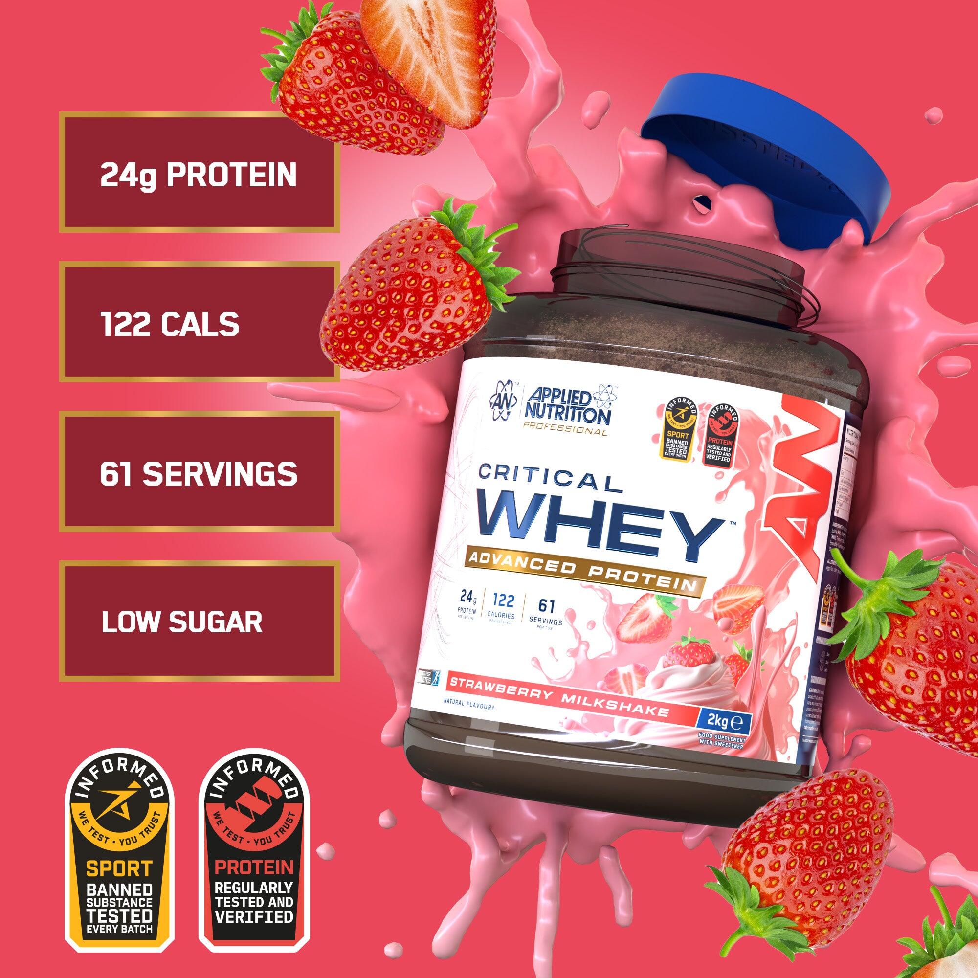 Applied Nutrition Critical Whey (2000g) Strawberry Milkshake - Eiweiße 2/7