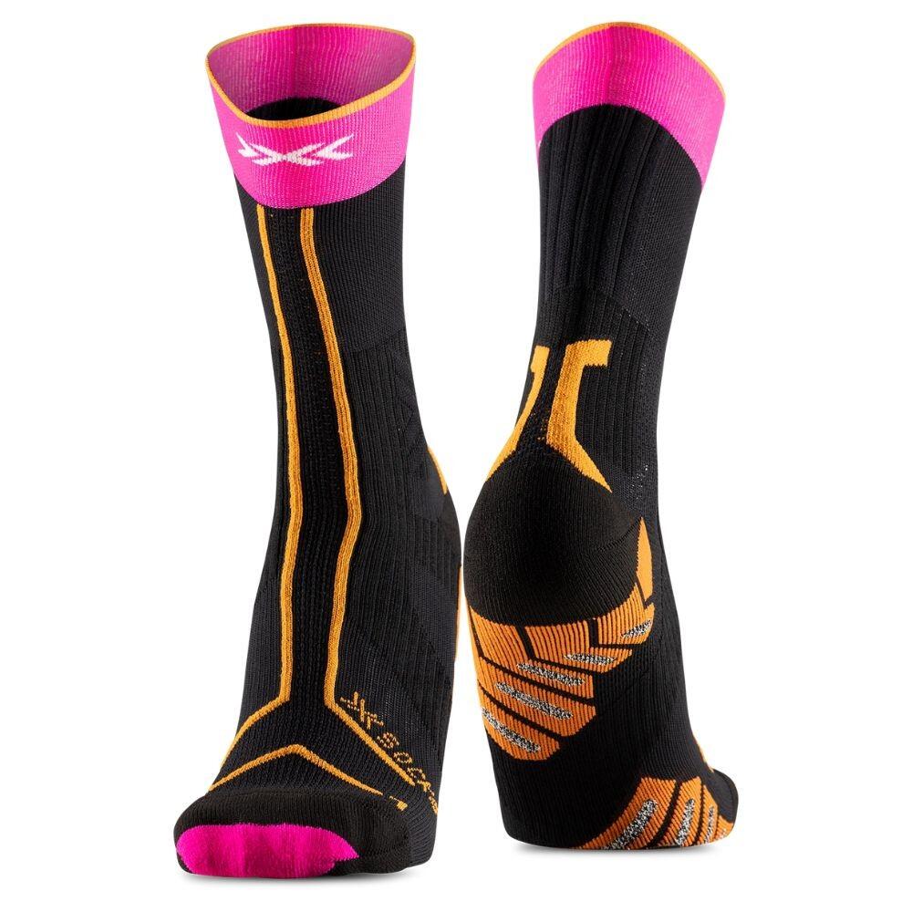 X-Socks Trailrun Terraskin Expert Crew Sokken Zwart/Roze 3/3