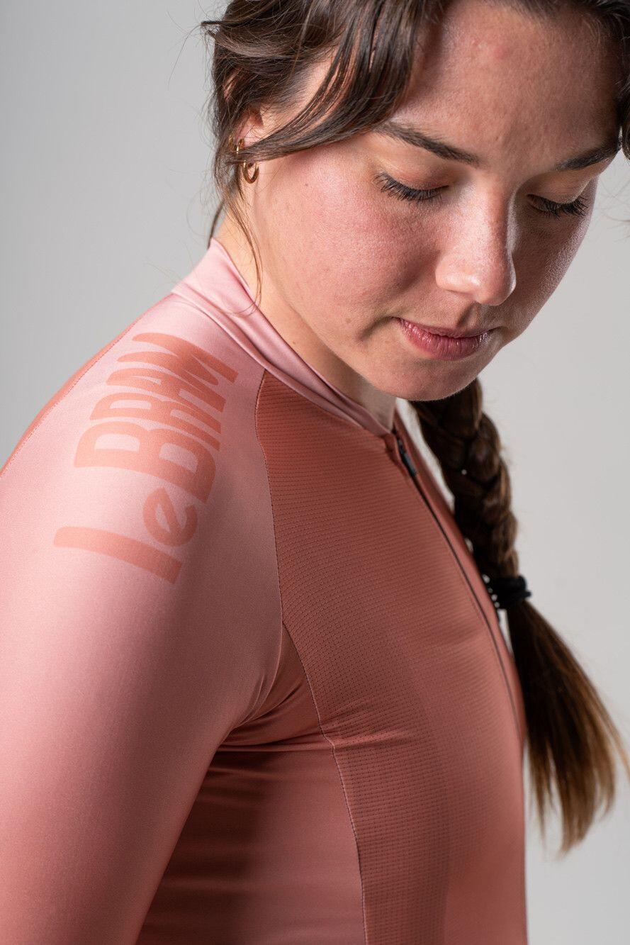 Maillot de manga corta para mujer LeBram Glières Rosa terracota 3/7