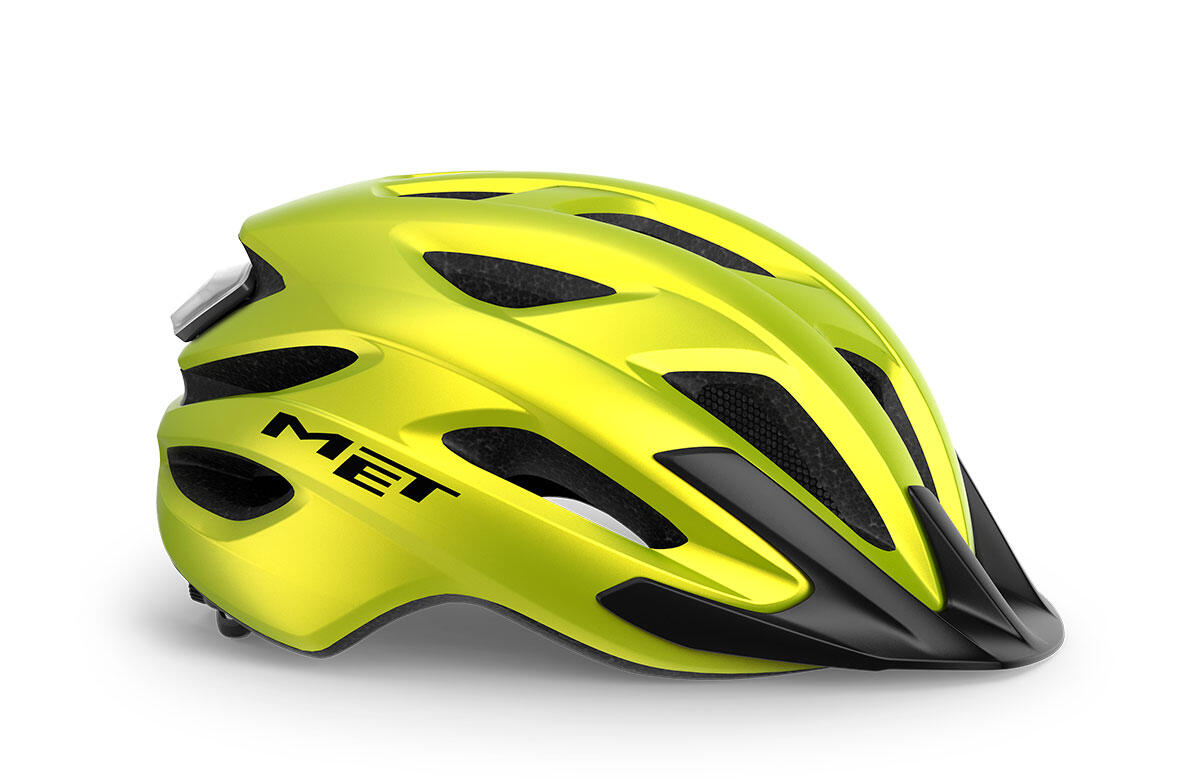 Casque MET Crossover Mips Lime Jaune Metallic Mat 2/4