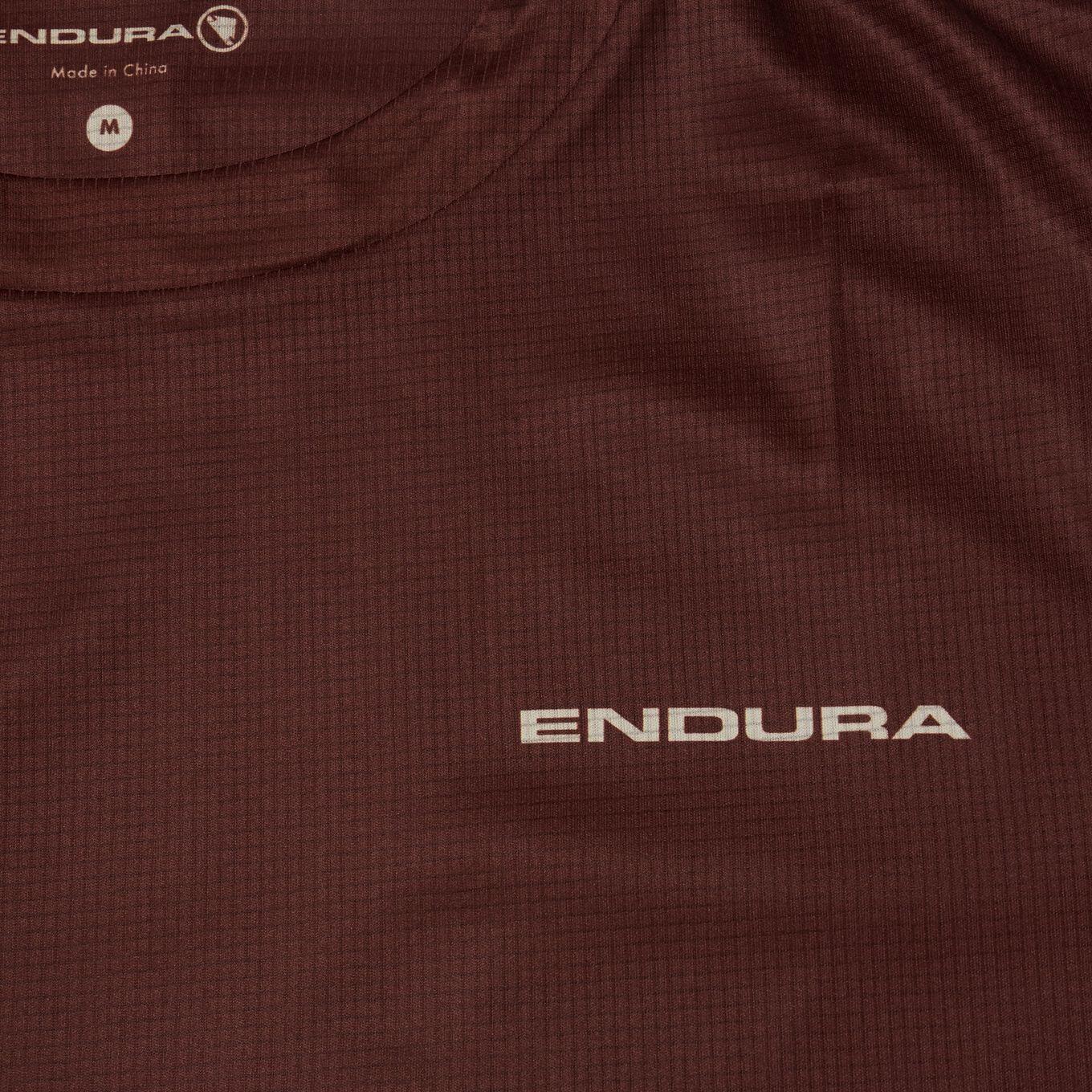 T-shirt Technique Endura SingleTrack Core II Marron/Violet Homme 3/4