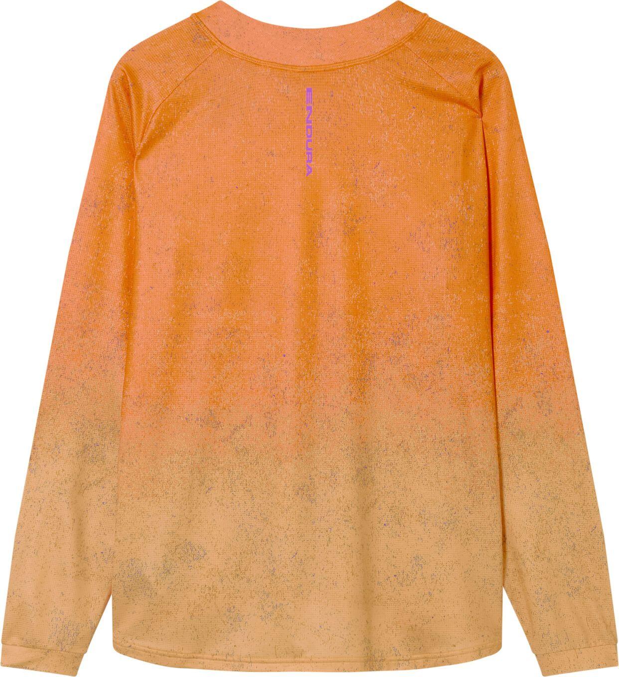 Maglia a maniche lunghe Endura Singletrack Print Orange Uomo 2/7