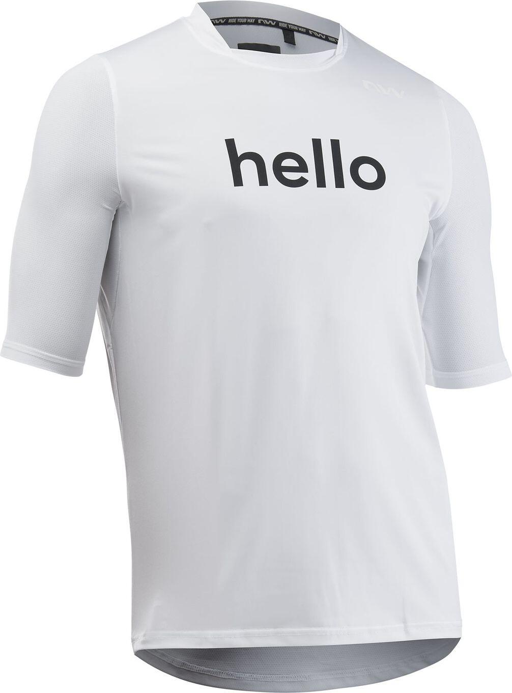 Maillot Manches Courtes Northwave Bomb Hello Goodbye Blanc Homme 1/2
