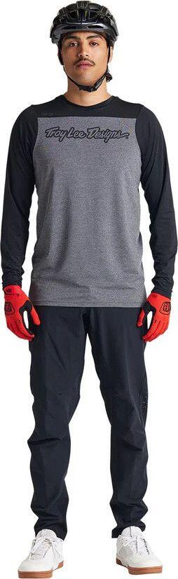 Langarmtrikot Troy Lee Designs Skyline Signature Grau/Schwarz 3/6