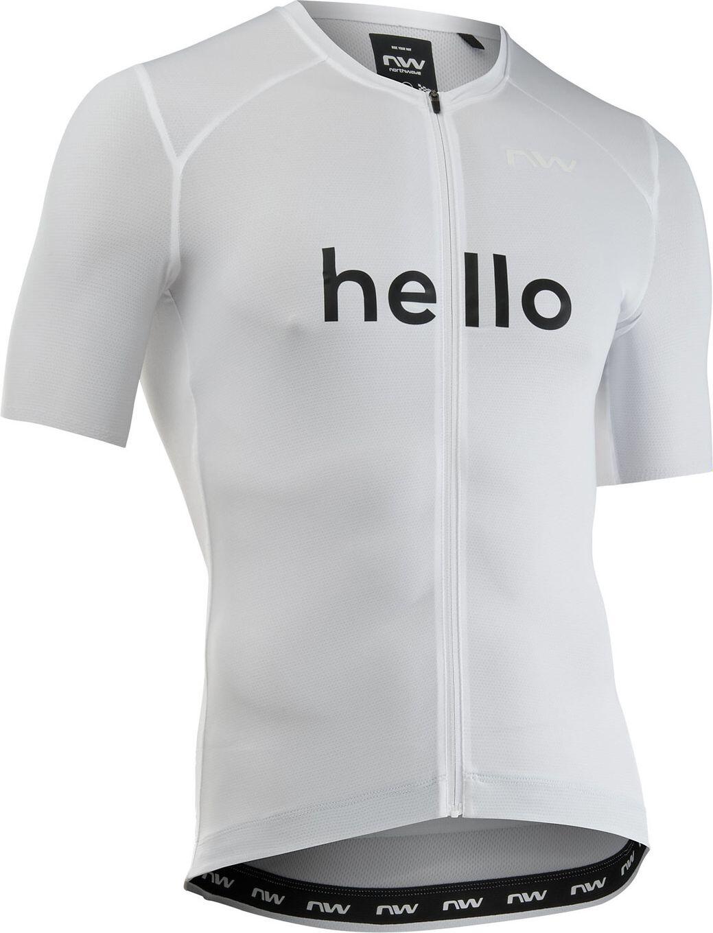 Koszulka rowerowa NORTHWAVE Blade Hello Goodbye Jersey S/s biała