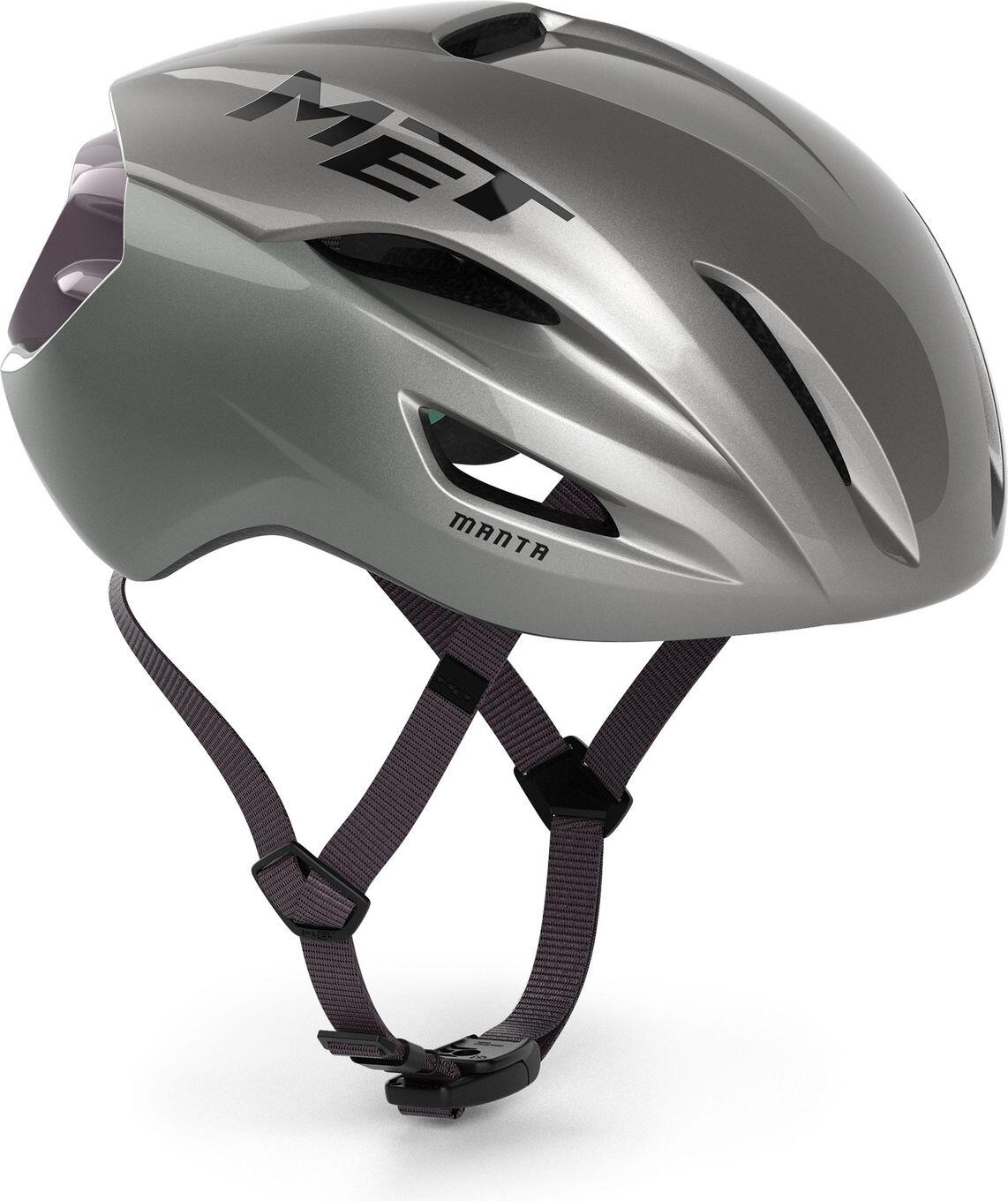 MET Manta Mips Casco da strada Grigio Brillante 5/5
